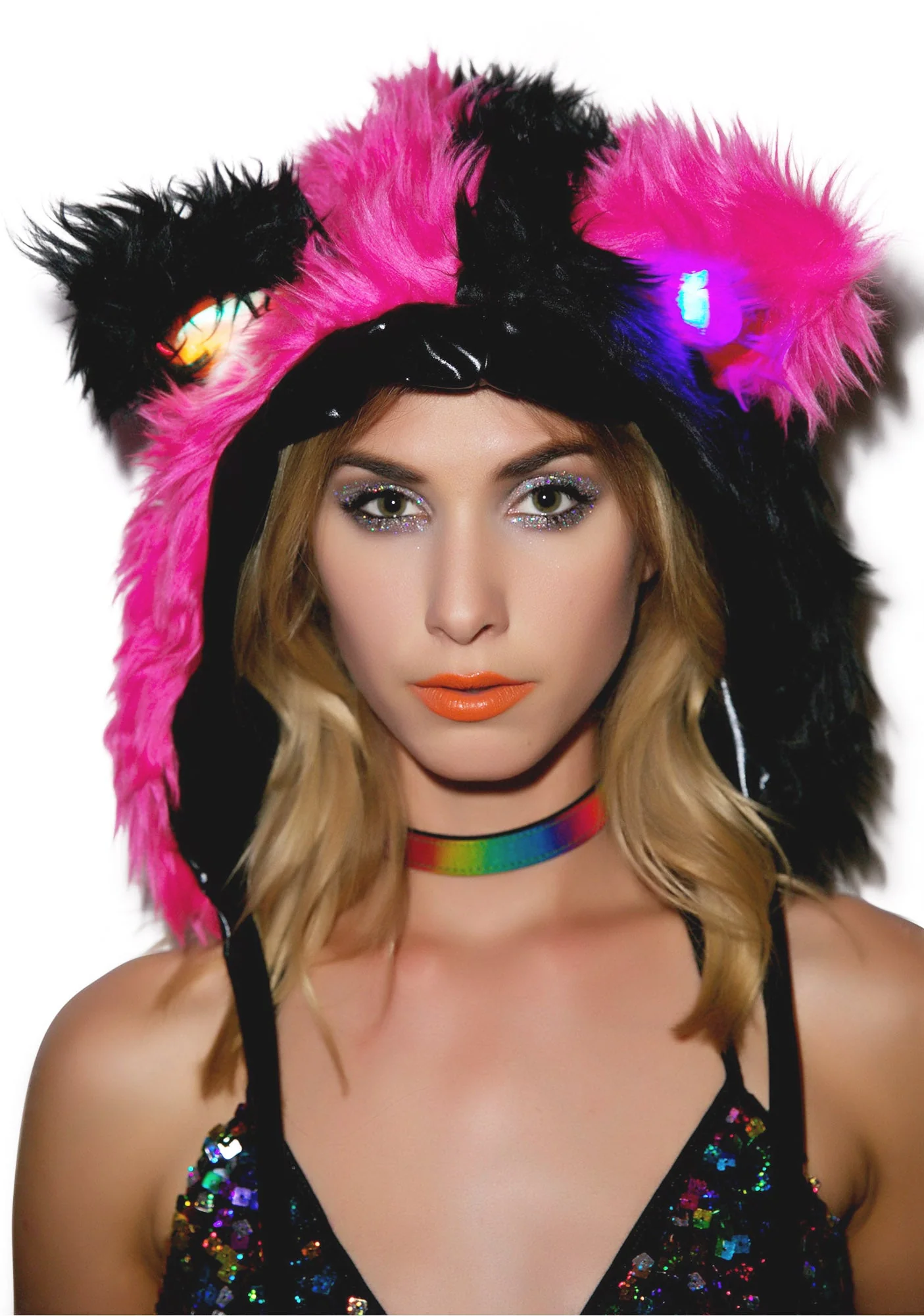 Gettin' Freaky Faux Fur Hood - Black - Image 6