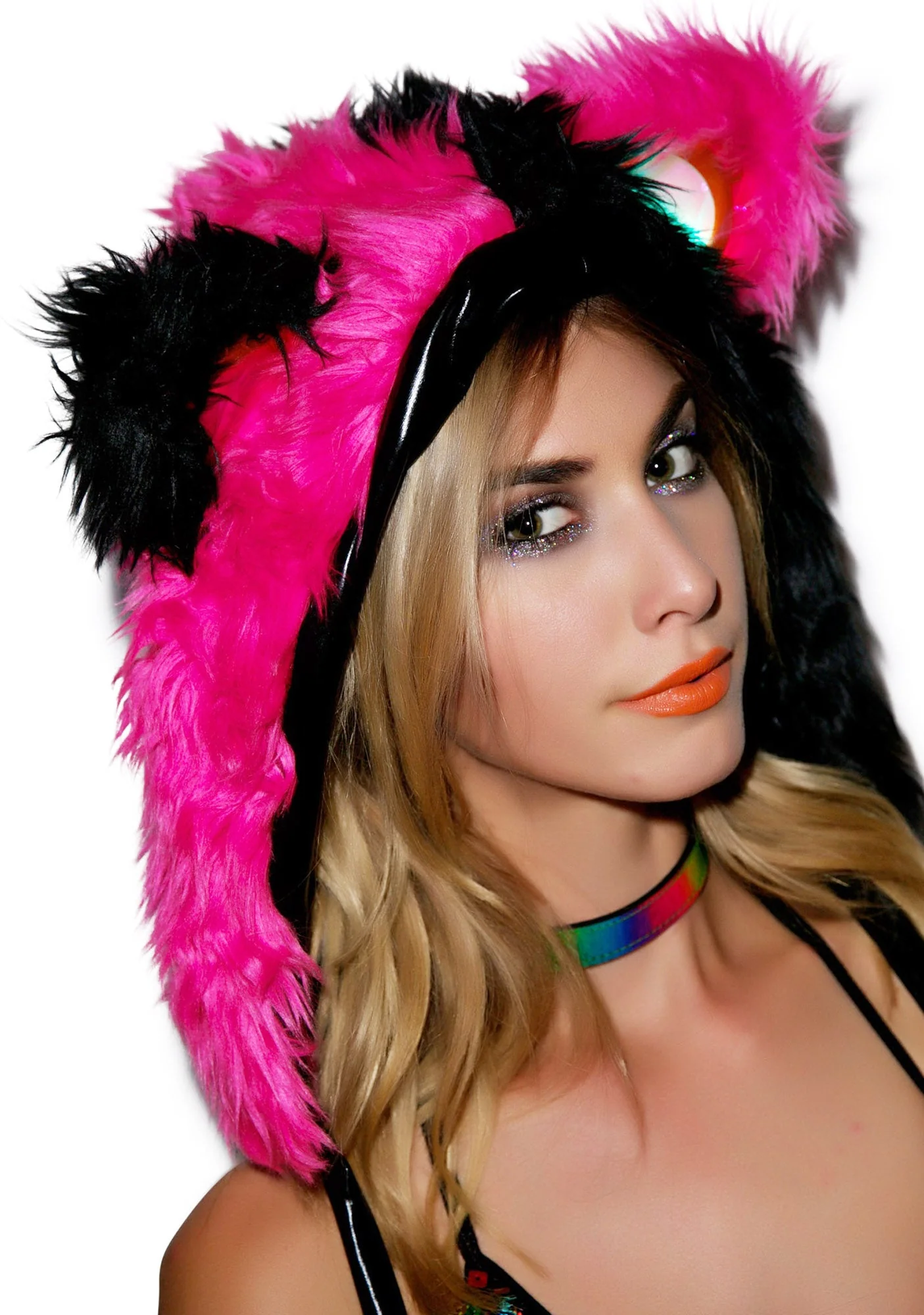 Gettin' Freaky Faux Fur Hood - Black - Image 8