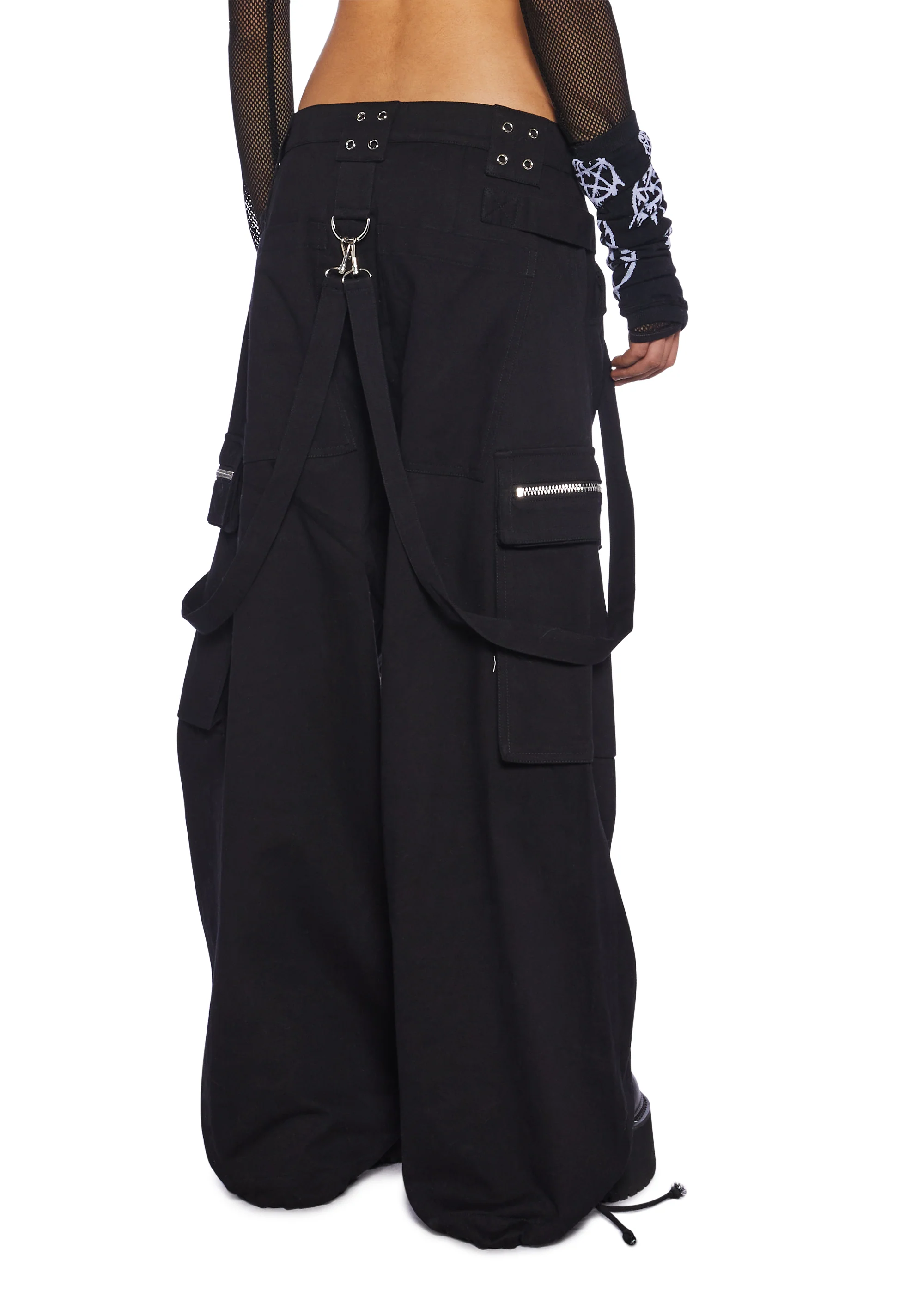 Ghoulish Glow In The Dark Wide Leg Pants - Image 4