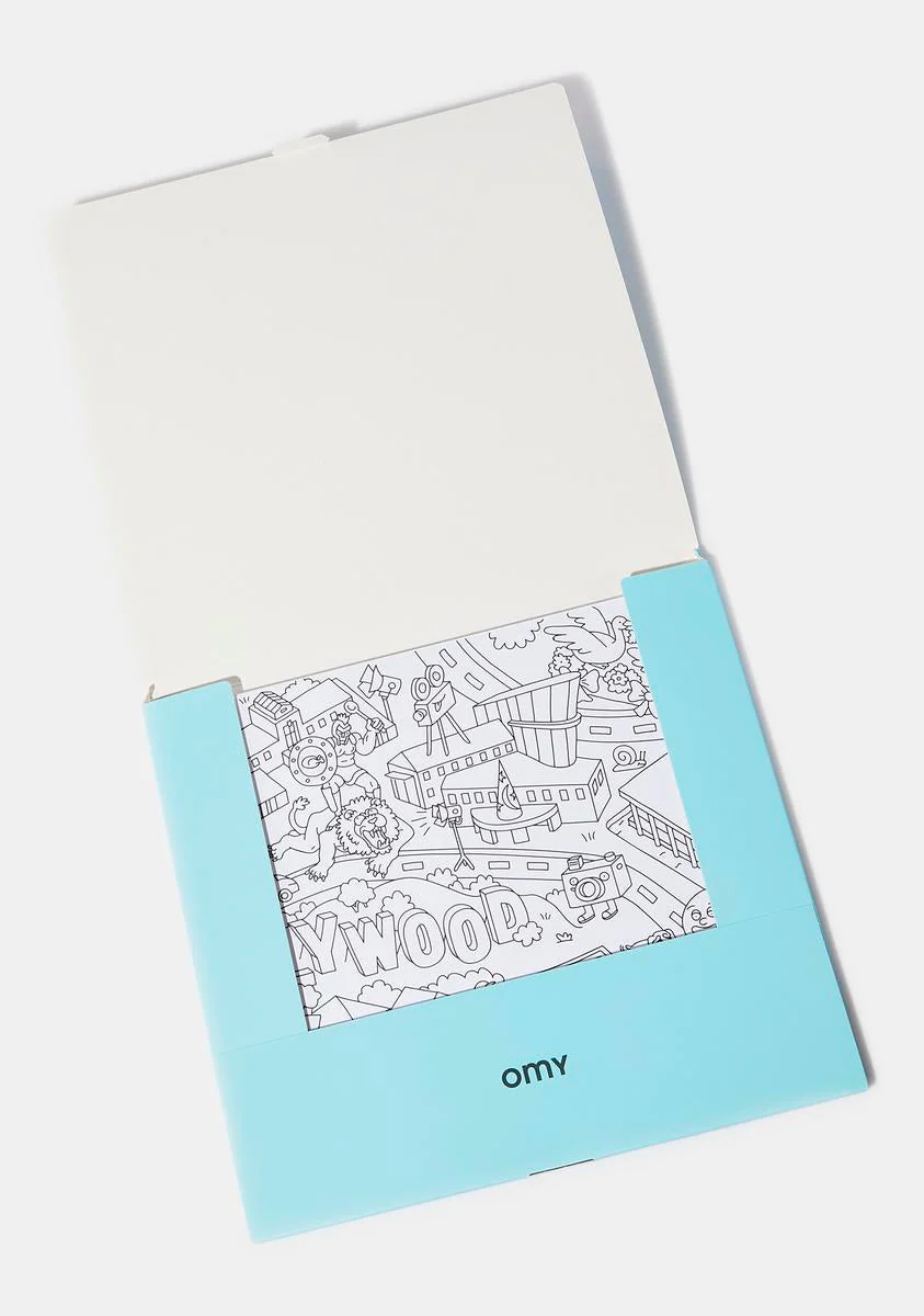Giant Los Angeles Coloring Poster - Blue - Image 4