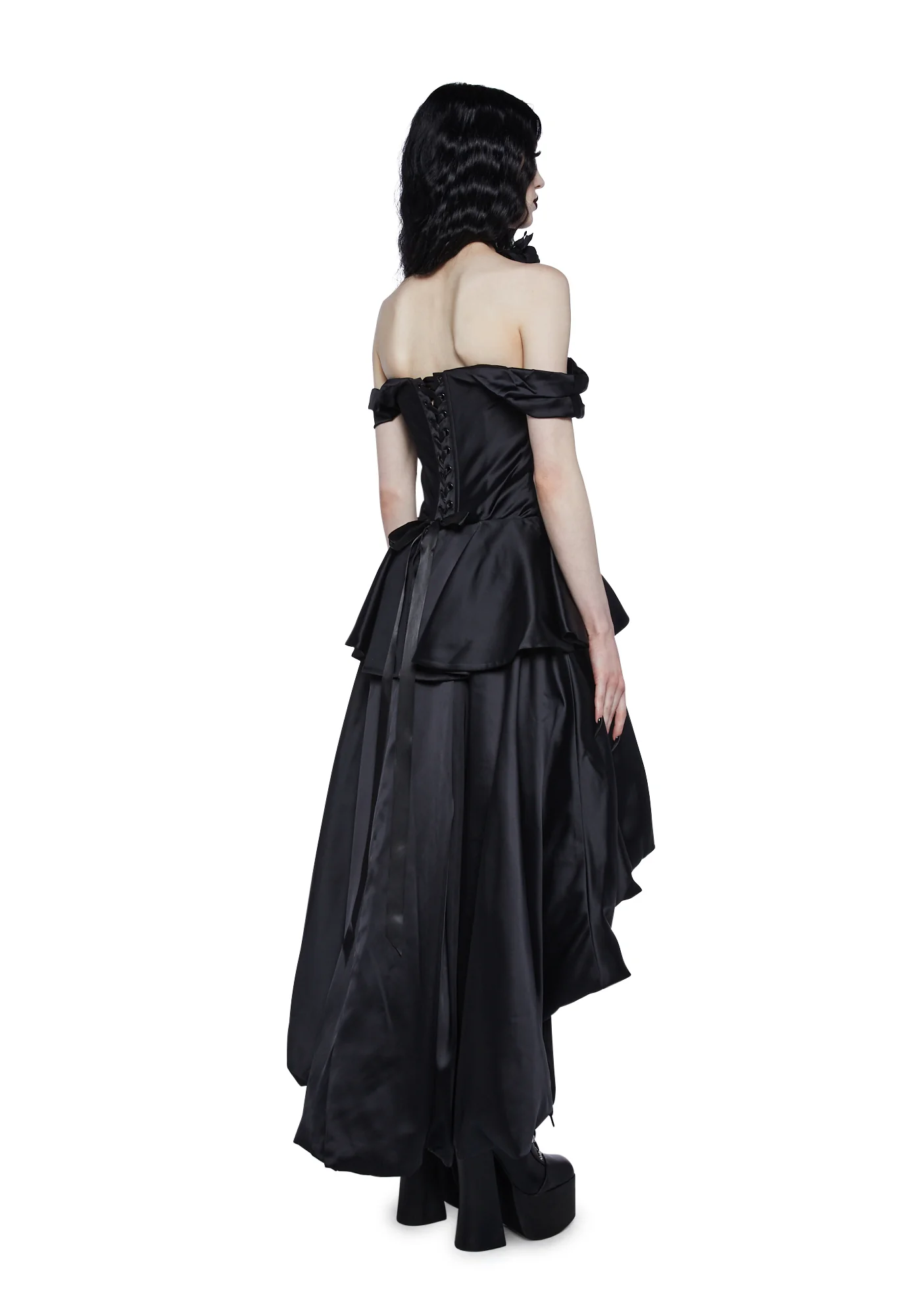 Gilded Shadows High-Low Dress - Image 4