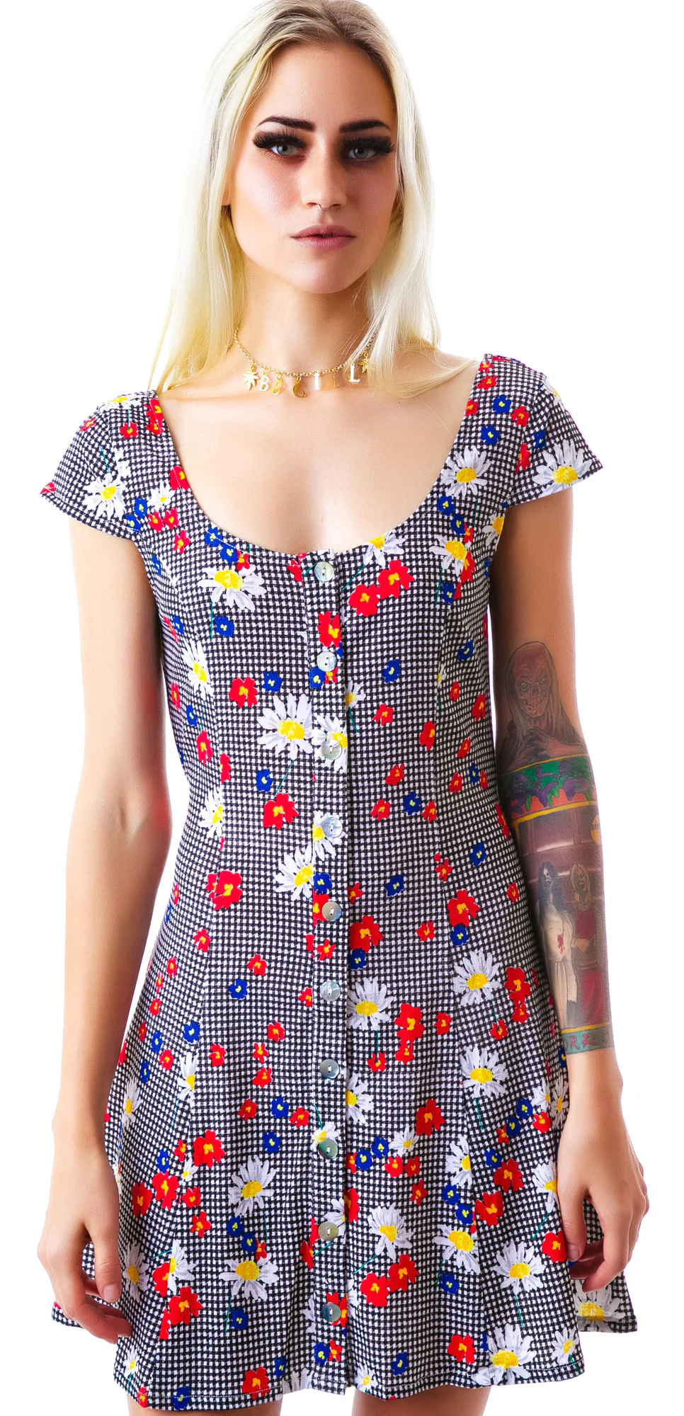 Gingham Daisy Dress - Image 2