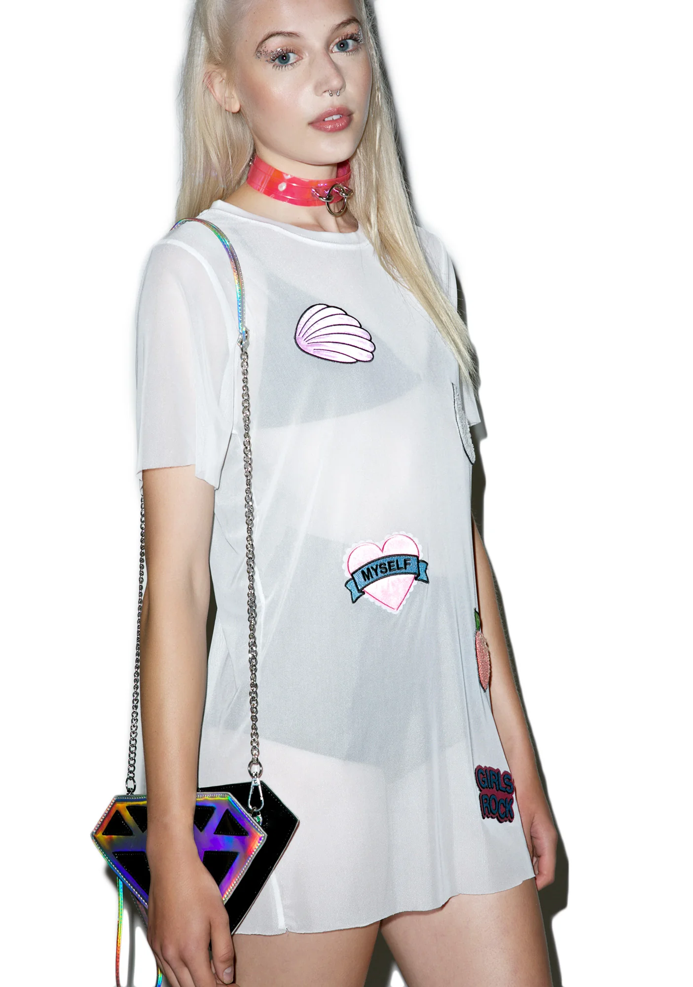 Girl Power Patches Mesh Dress - Image 5