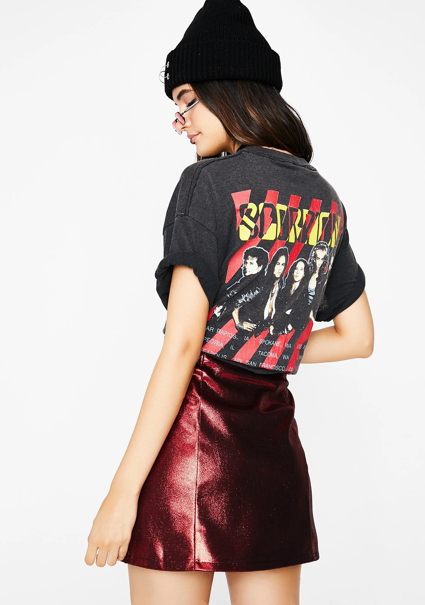 Give It Metallic Mini Skirt - Image 3