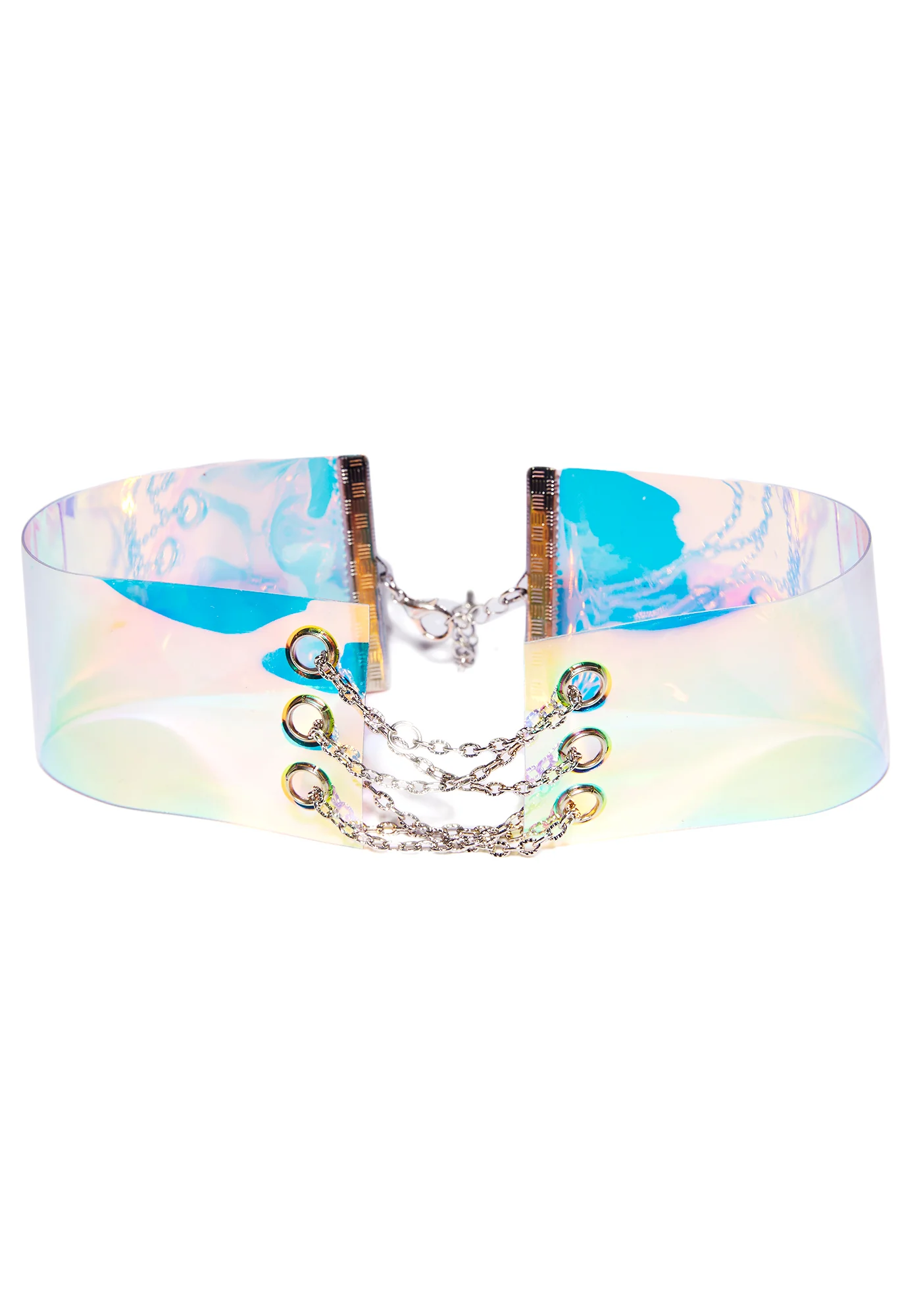 Give Me Space Iridescent Chain Choker - Image 2