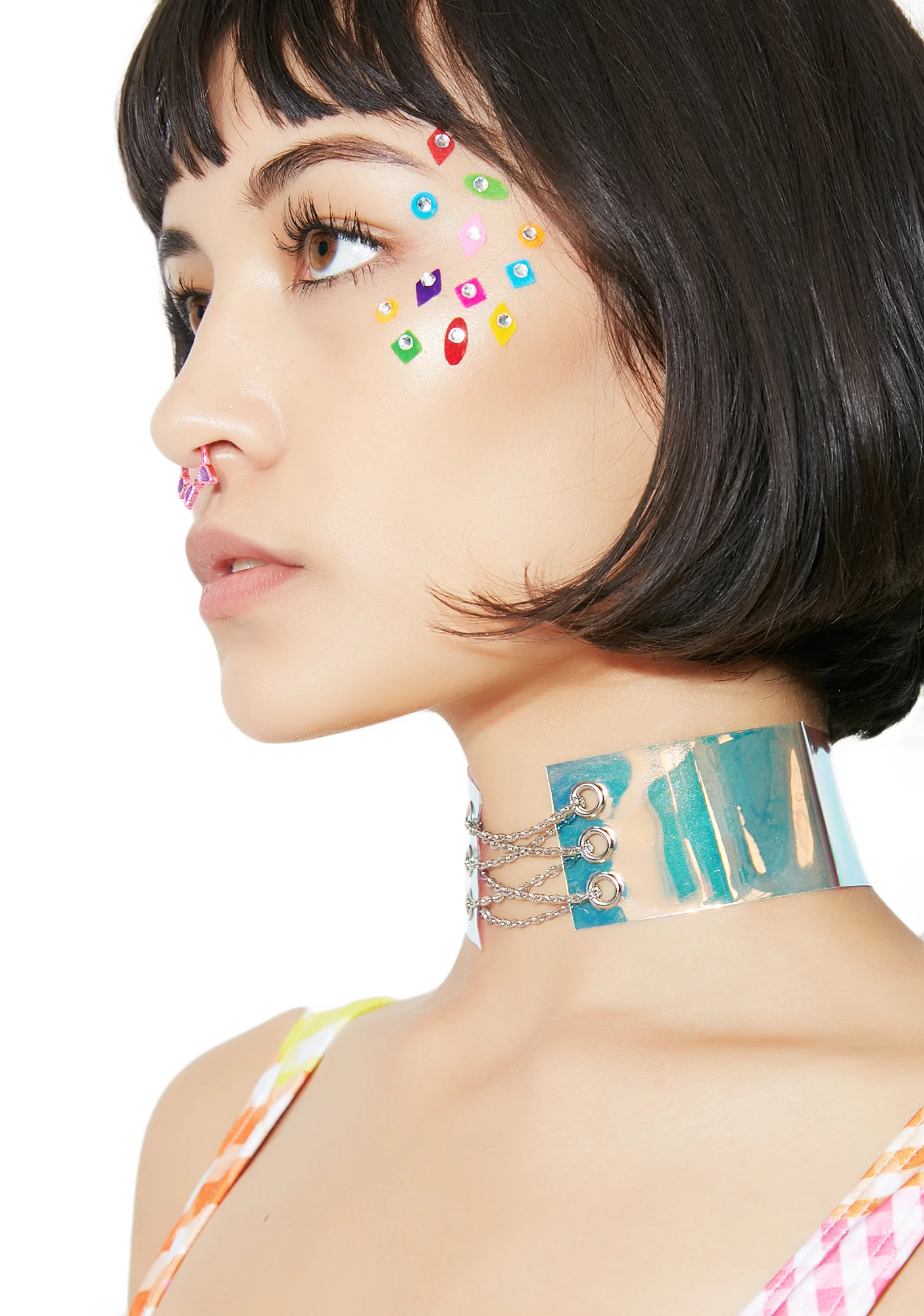 Give Me Space Iridescent Chain Choker - Image 3