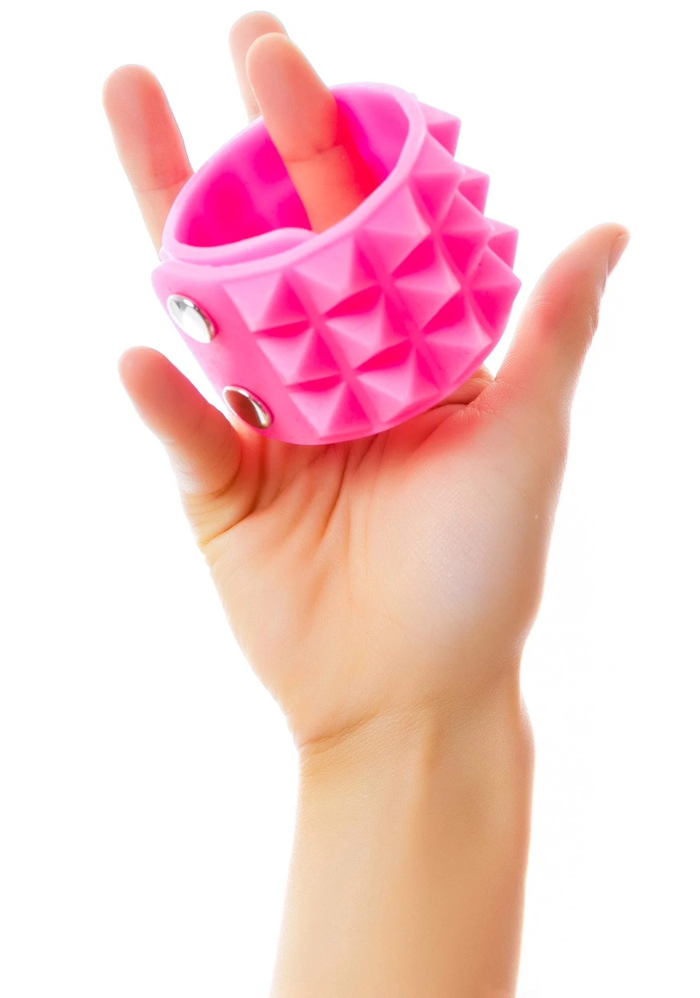 Giza Triple Pyramid Rubber Bracelet - Pink - Image 3
