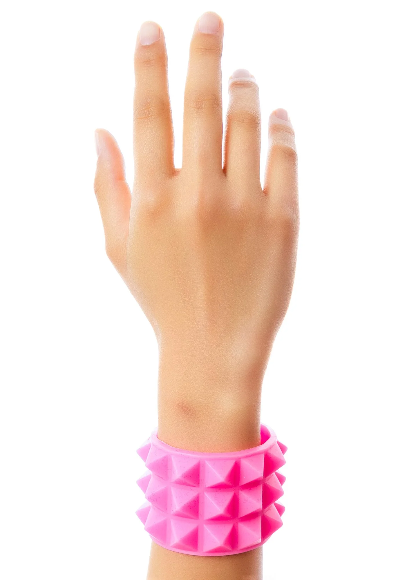 Giza Triple Pyramid Rubber Bracelet - Pink - Image 4