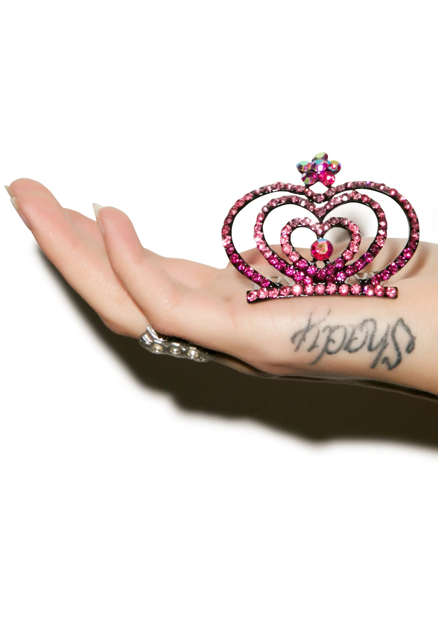 Glistining Hearts Tiara - Pink - Image 9