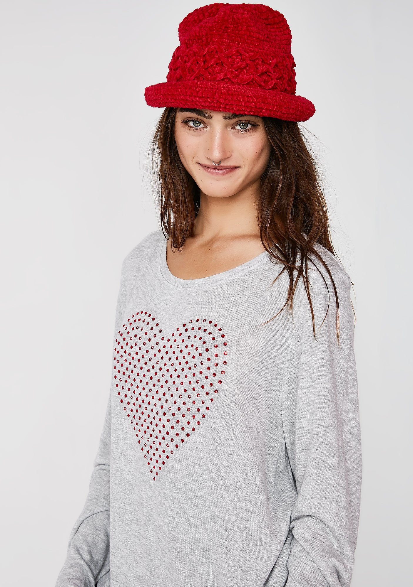 Glitz Heart Baggy Beach Jumper - Image 3