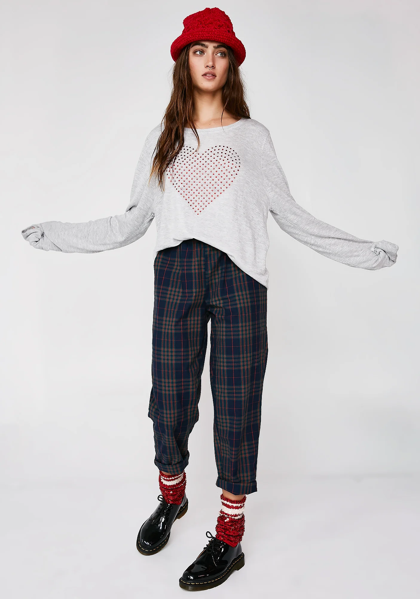 Glitz Heart Baggy Beach Jumper - Image 5