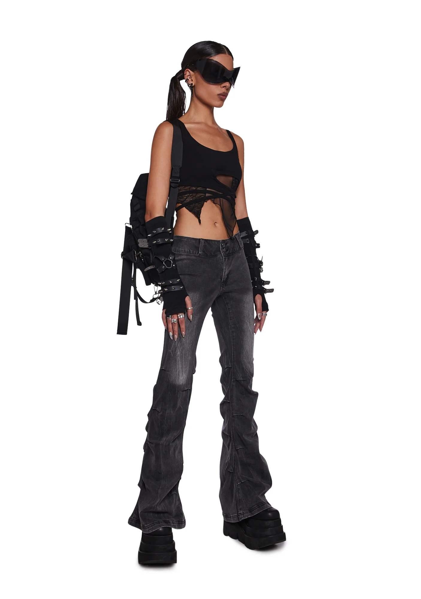 Frequency Wide Leg Pants - Denim - Image 2