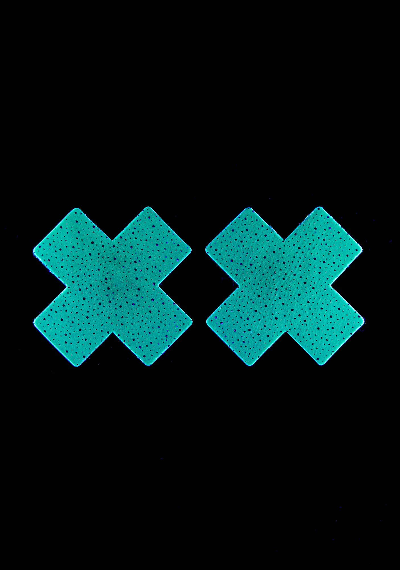 Glow In The Dark Spotted Cross Pasties - Image 3