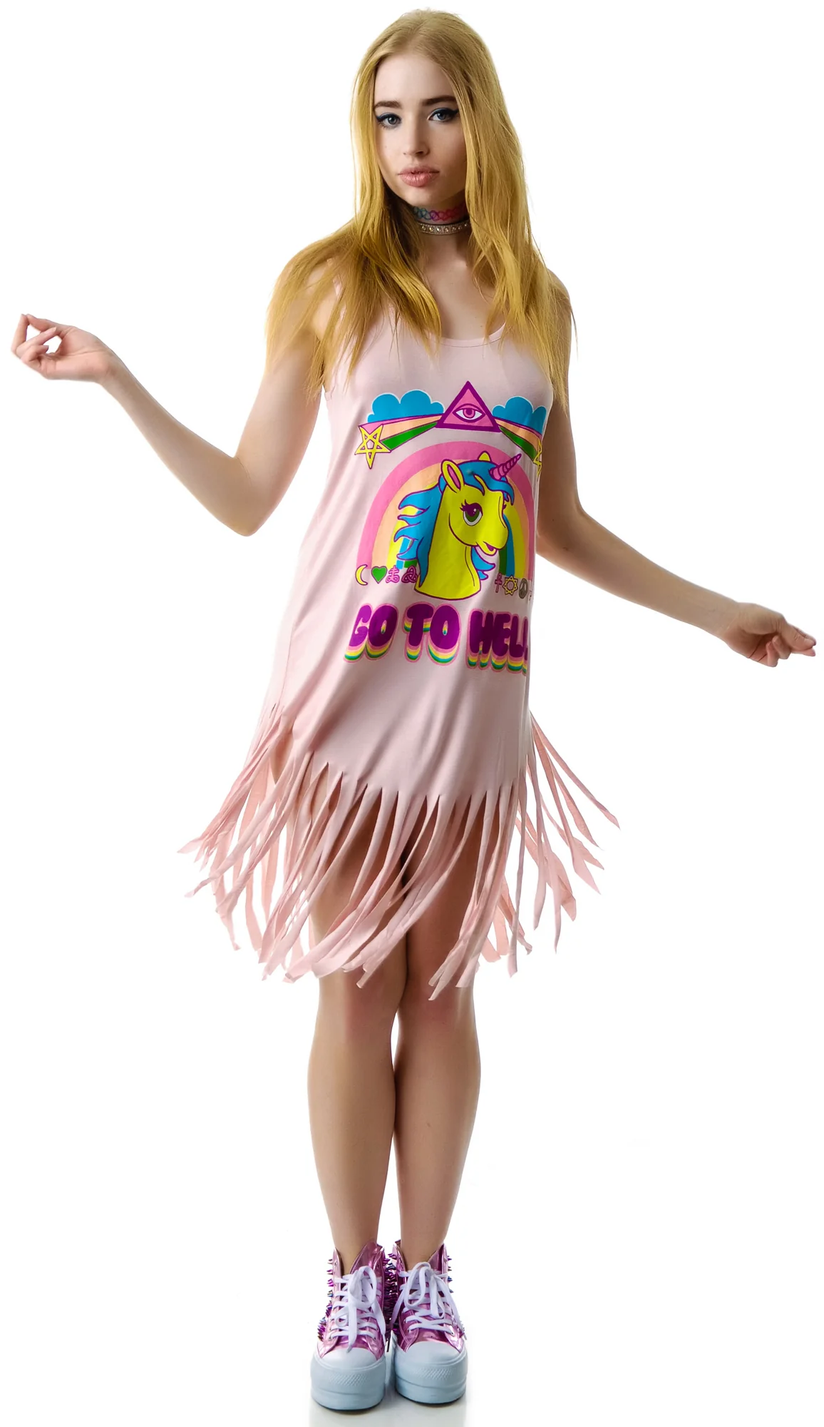 Go To Hell Fringe Dress - Image 3