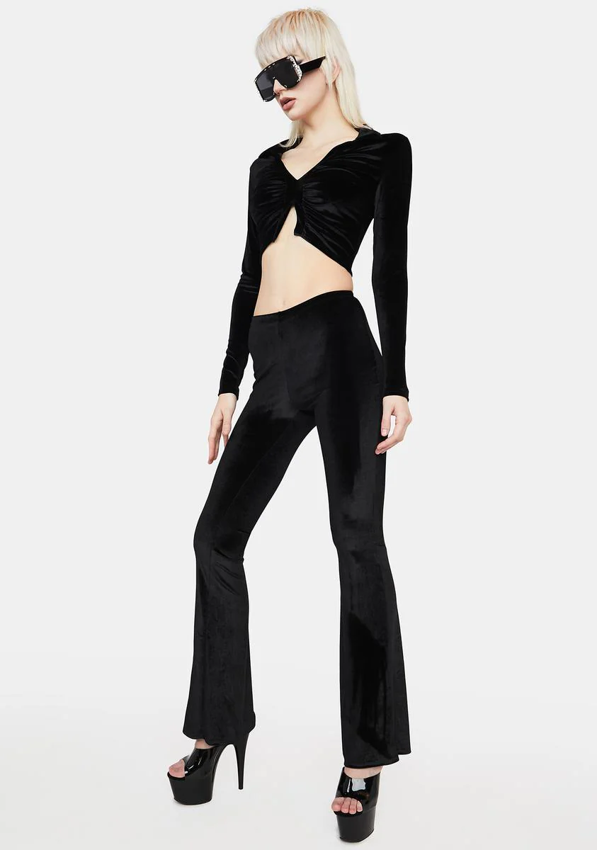 Goals Met Velvet Crop Top - Image 2