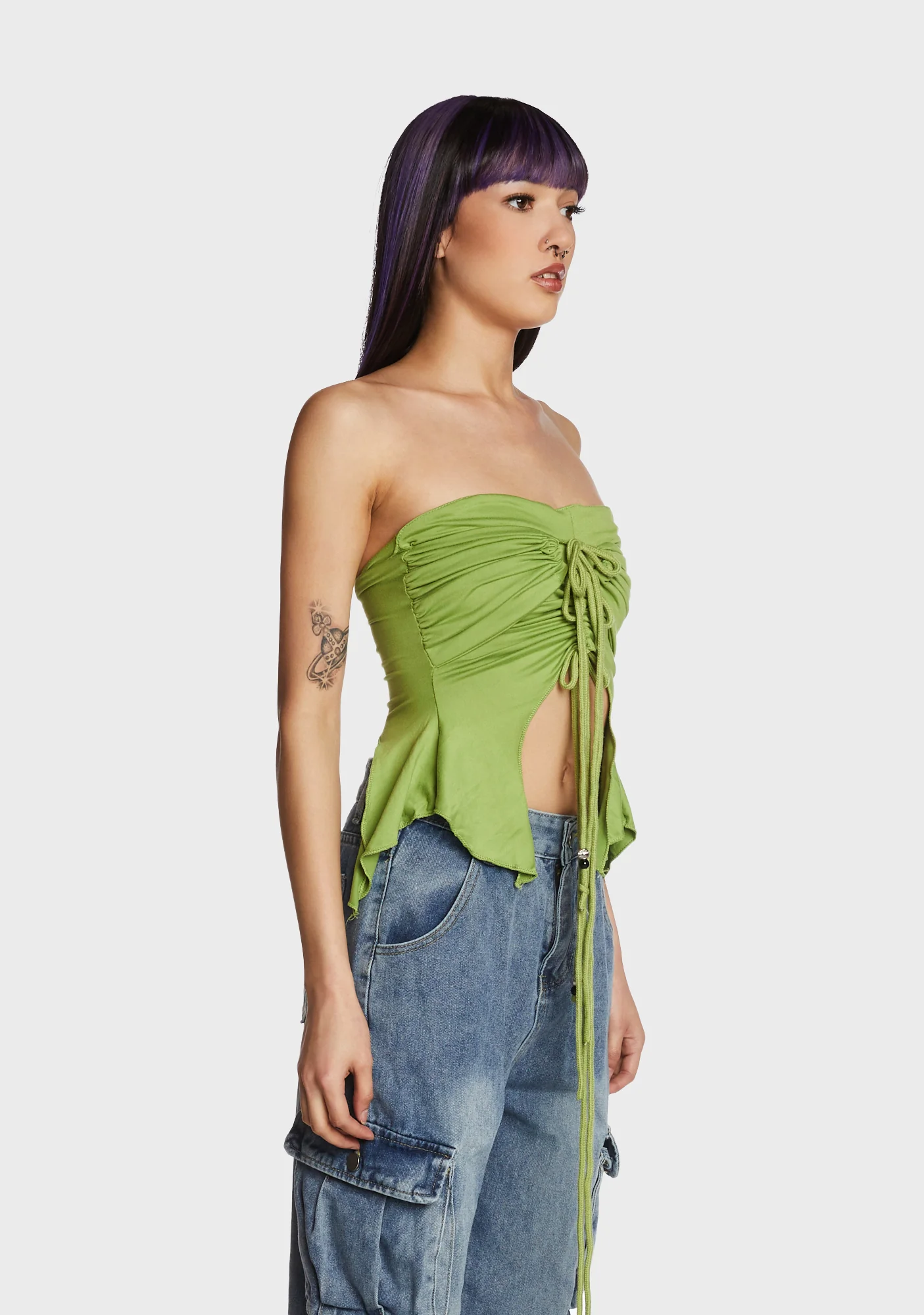 Going Mainstream Crop Top - Green - Image 4
