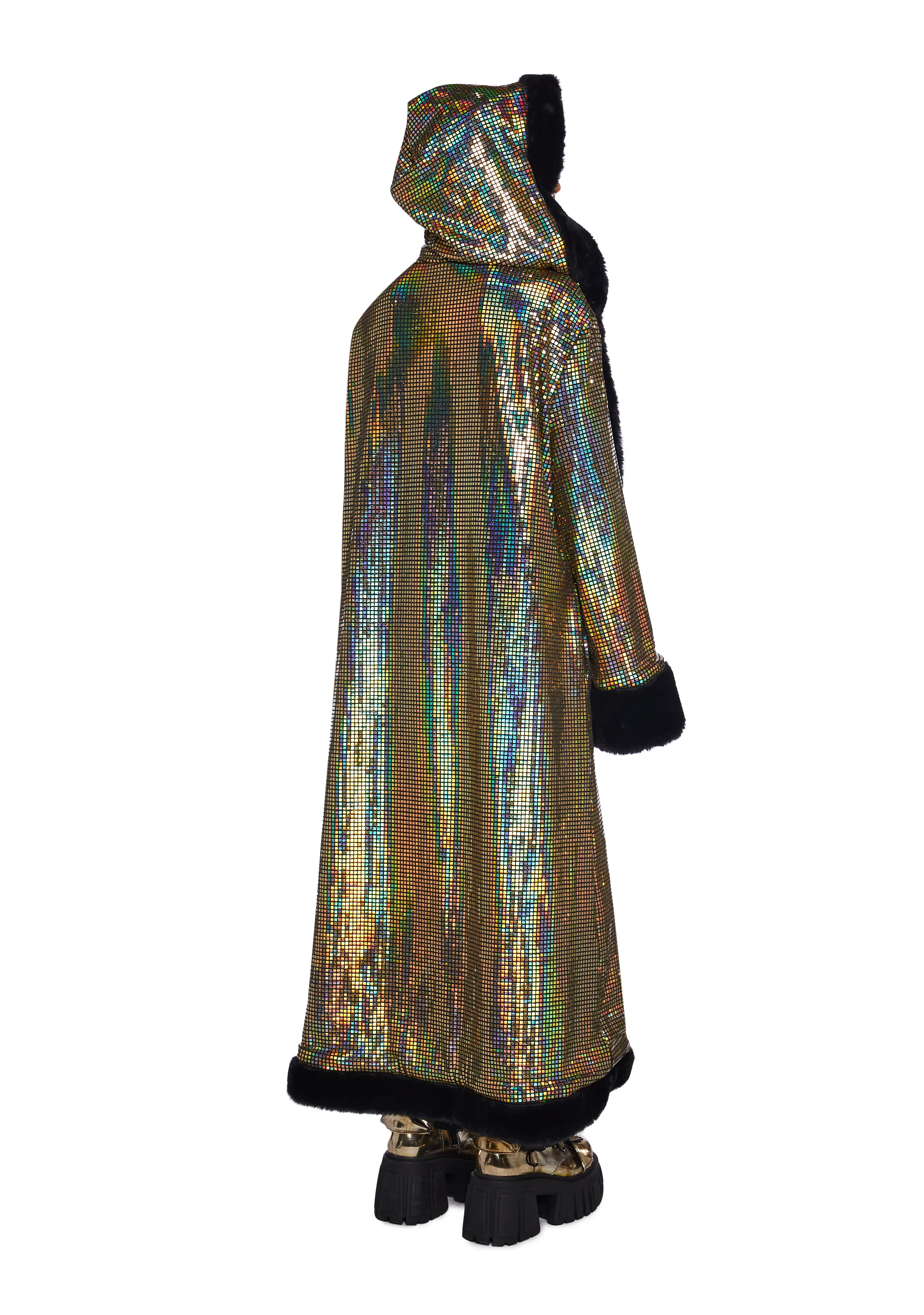 Gold Disco Fusion Hooded Duster - Image 5