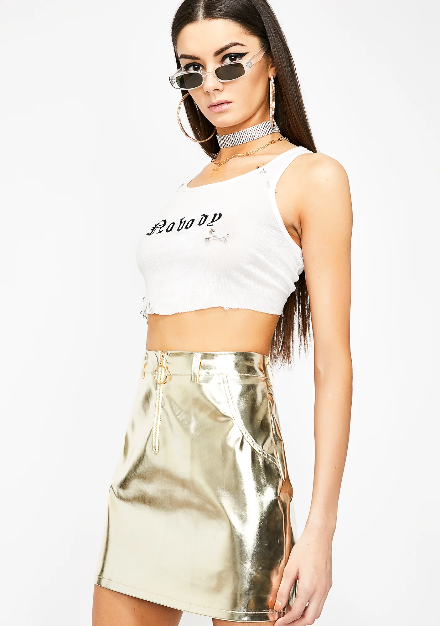 Golden Rocket Science Mini Skirt - Image 2