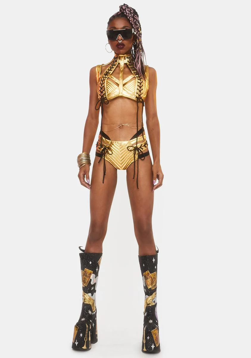 Golden Rude Awakening Lace-Up Shorts - Image 5