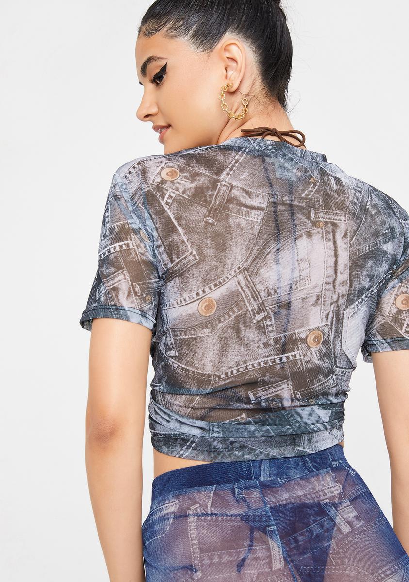 Good Jeans Printed Crop Top - Image 4