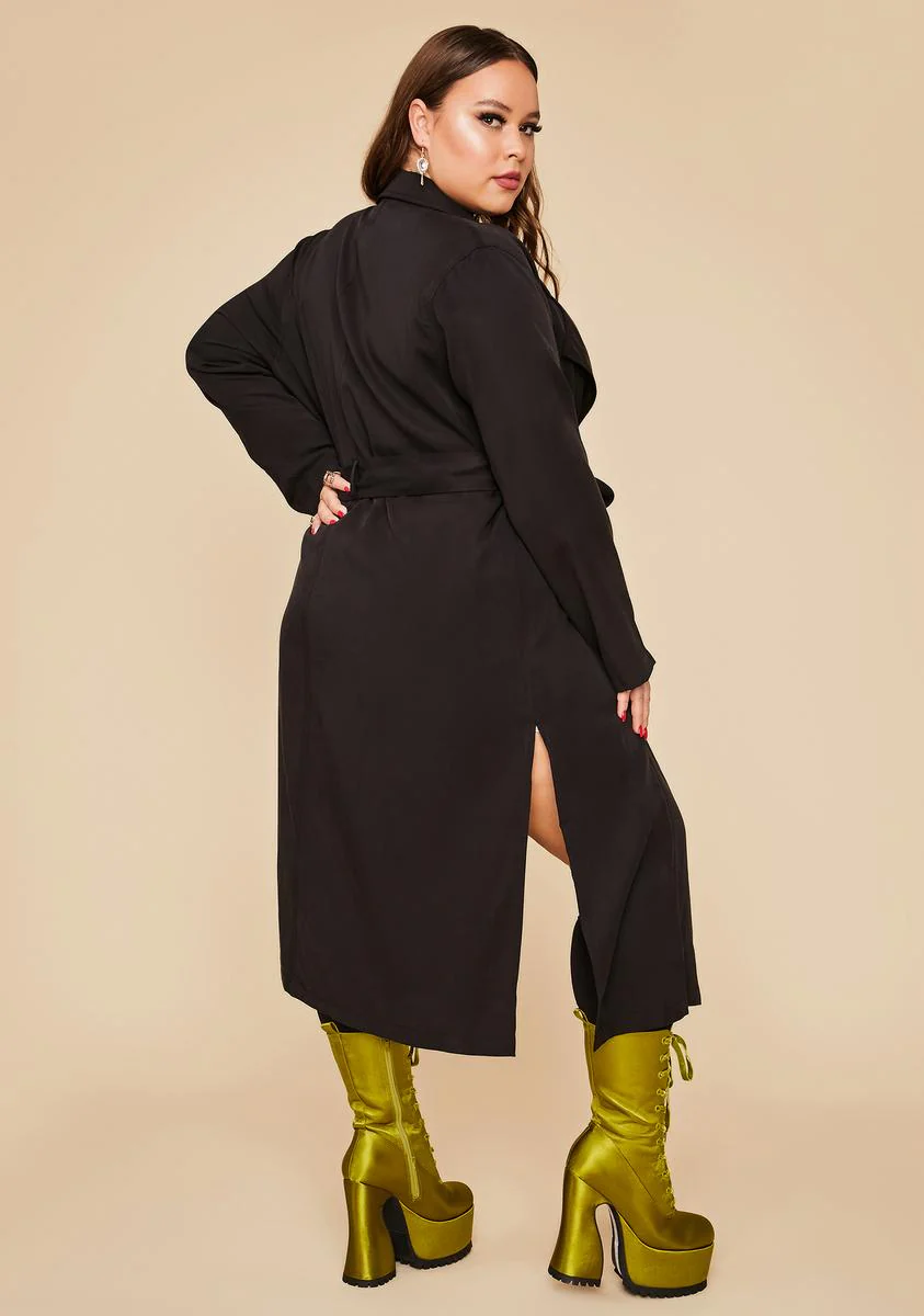 Got Slick Attitude Twill Trench Coat - Image 4