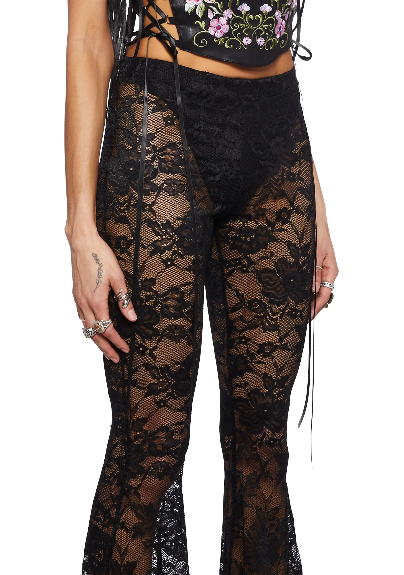 Got Your Attention Lace Leggings - Image 5