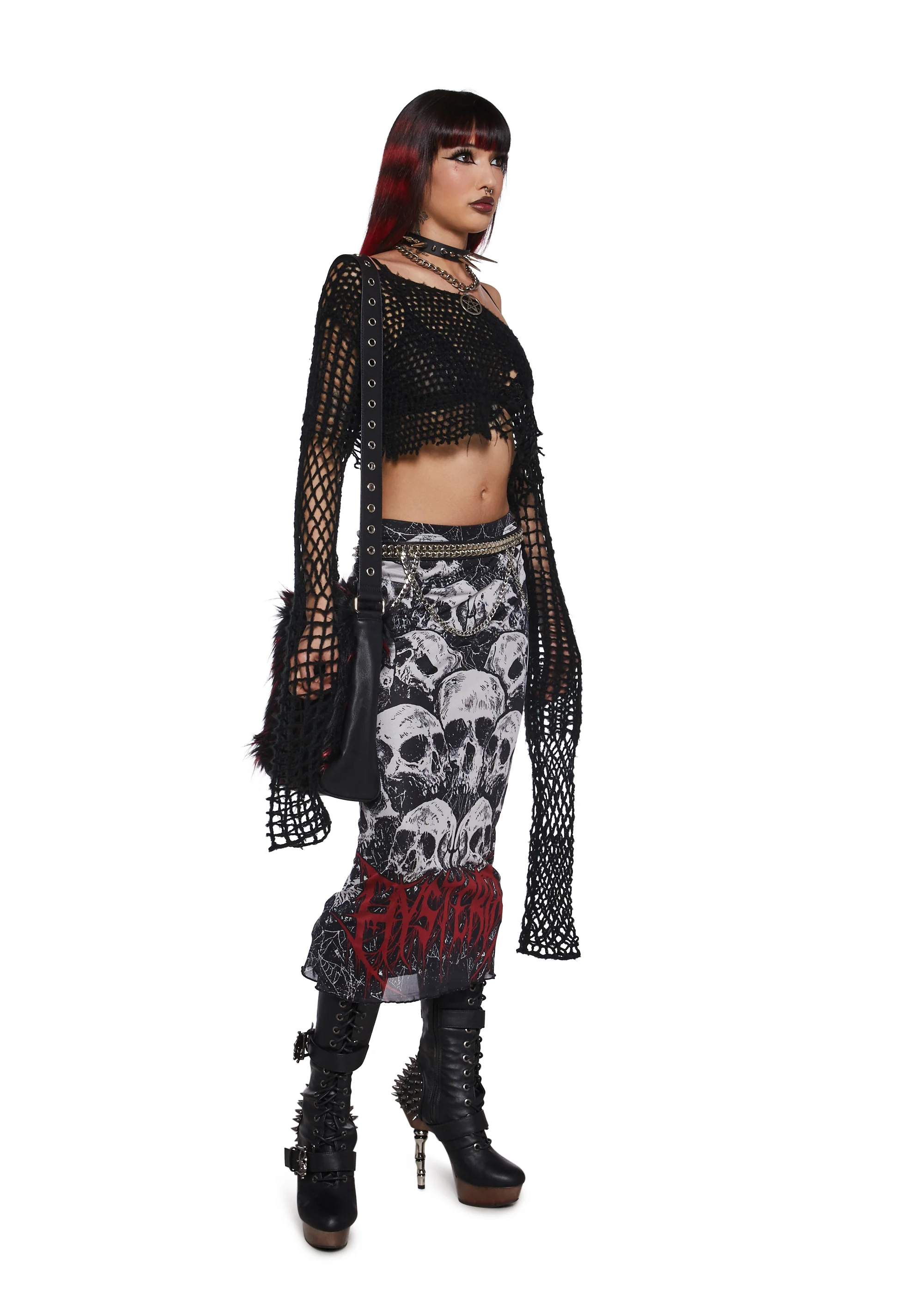 Goth Hysteria Midi Skirt - Image 2