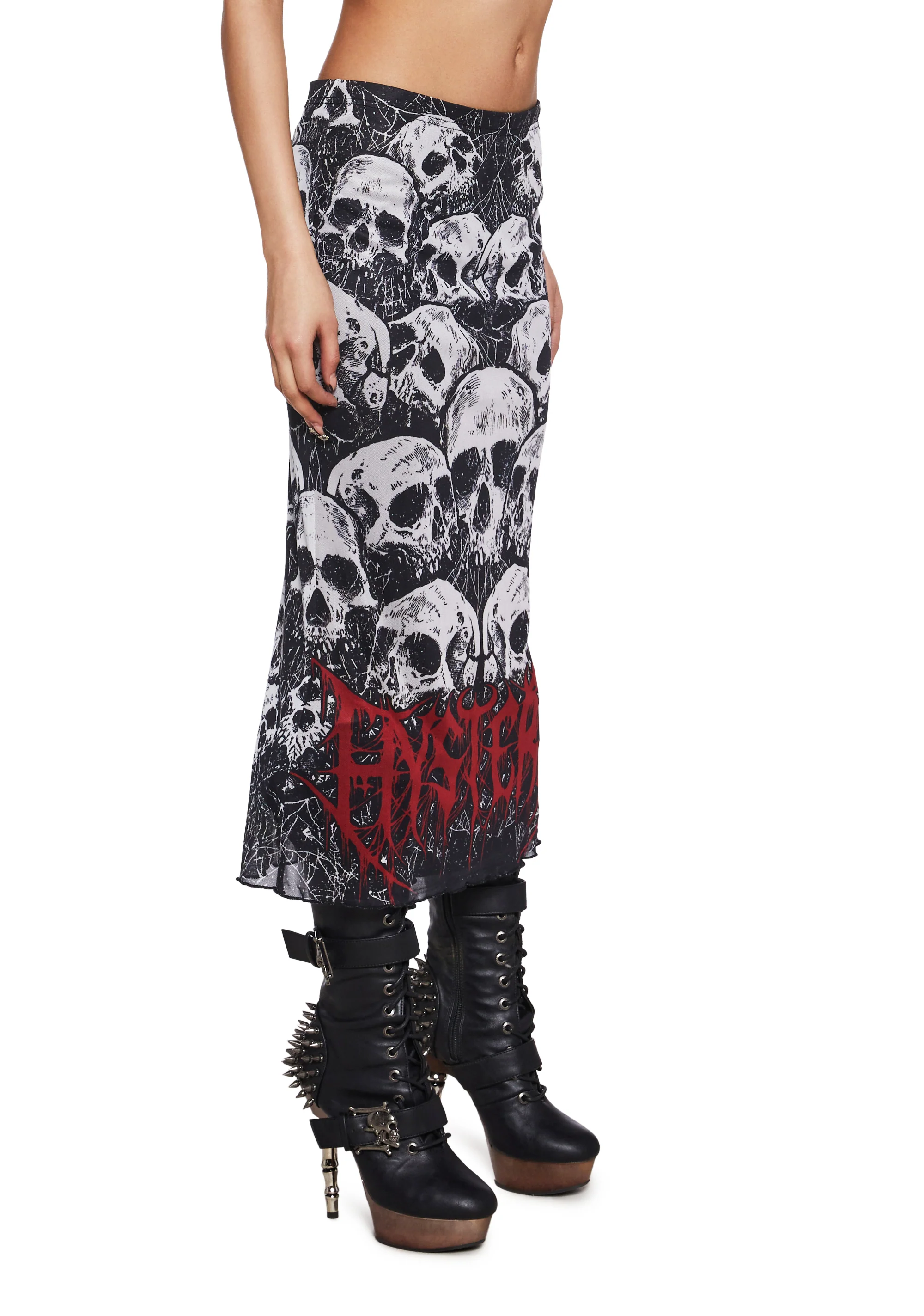 Goth Hysteria Midi Skirt - Image 4