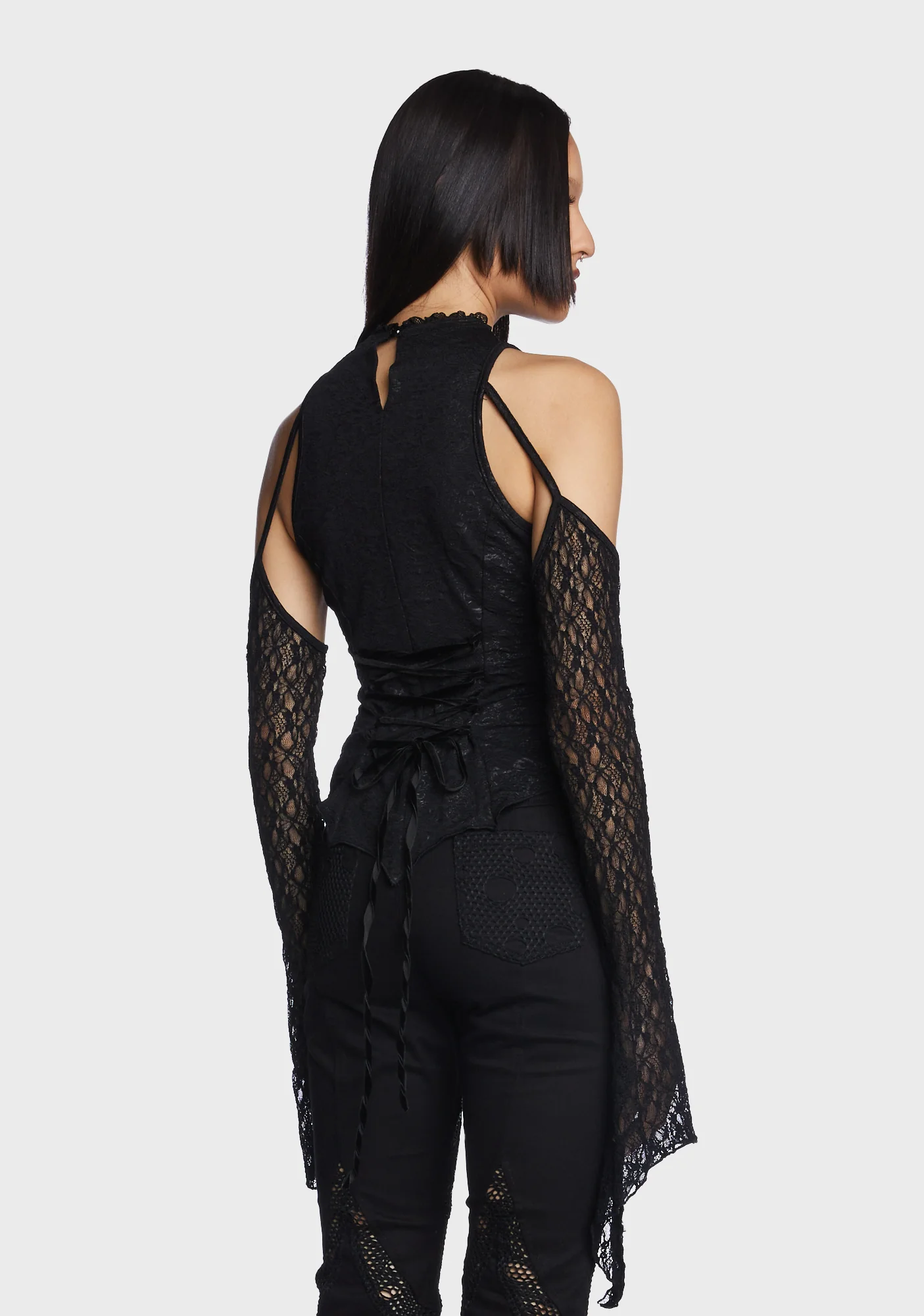 Goth Sexy Lace Shirt - Image 3
