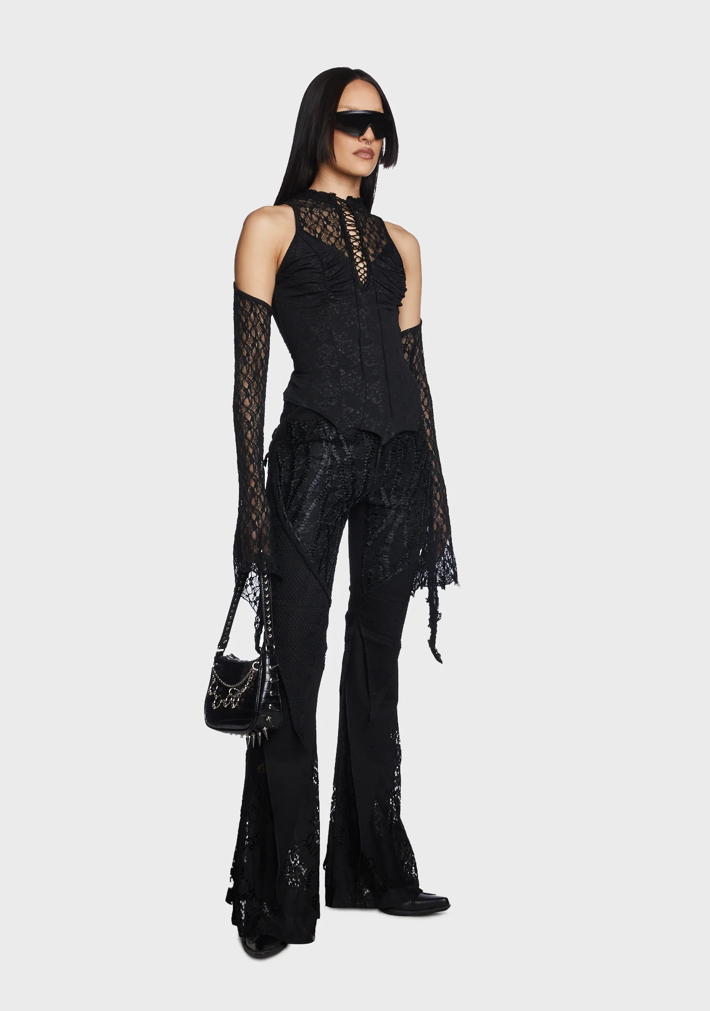 Goth Sexy Lace Shirt - Image 5