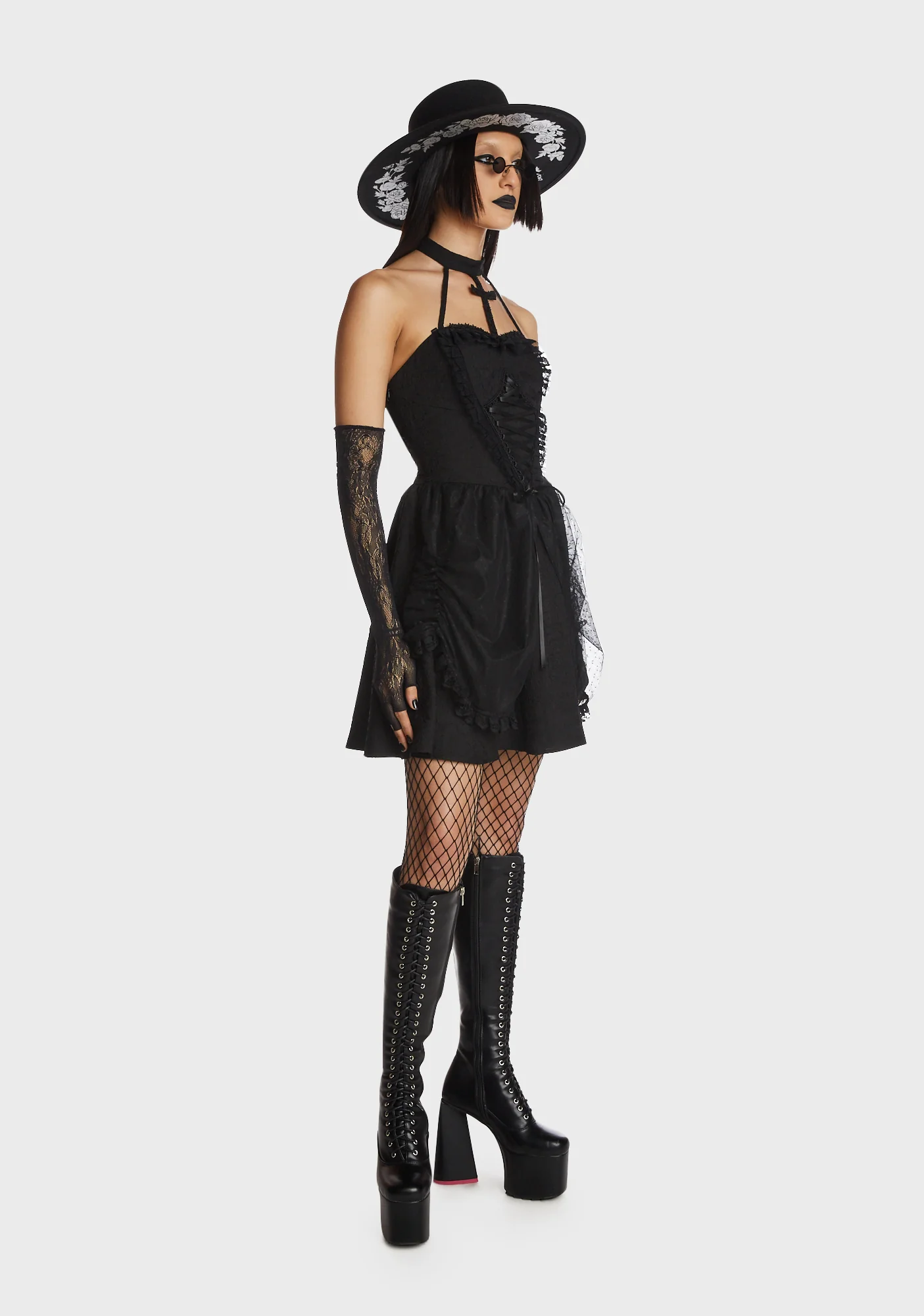 Gothic Big Cross Strap Dress - Image 3
