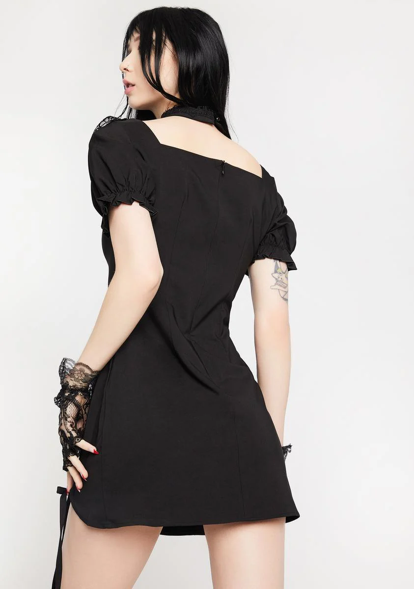 Gothic Cross Ghost Bubble Mini Dress - Image 4