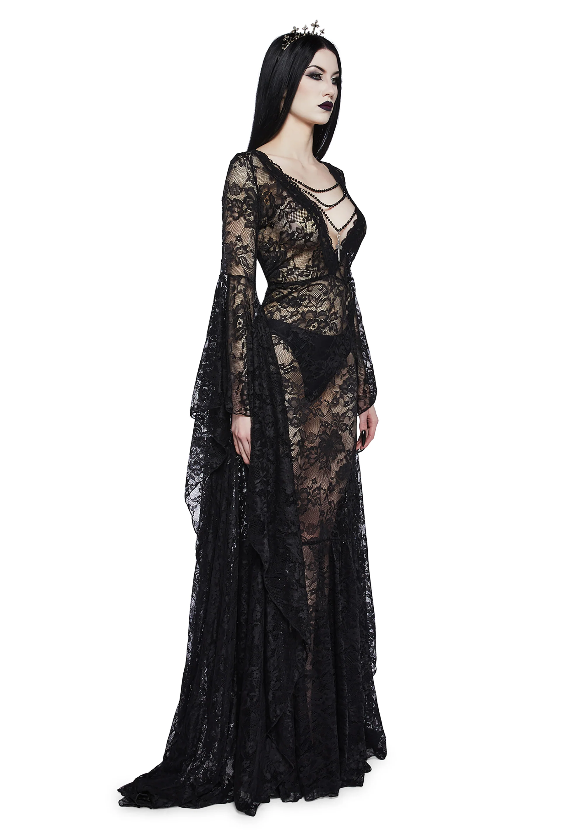 Gothic Grand Affair Maxi Dress - Image 3