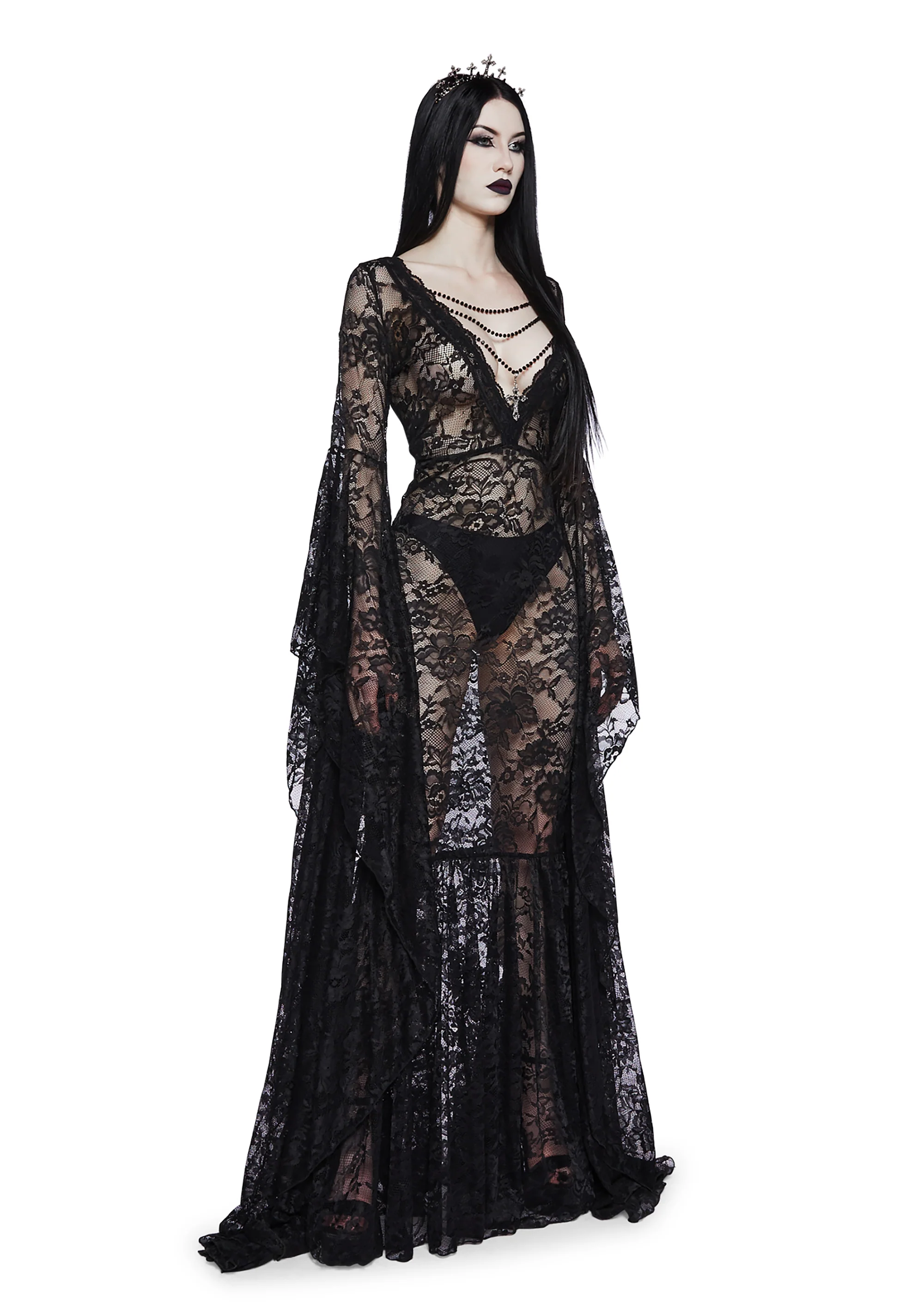 Gothic Grand Affair Maxi Dress - Image 6
