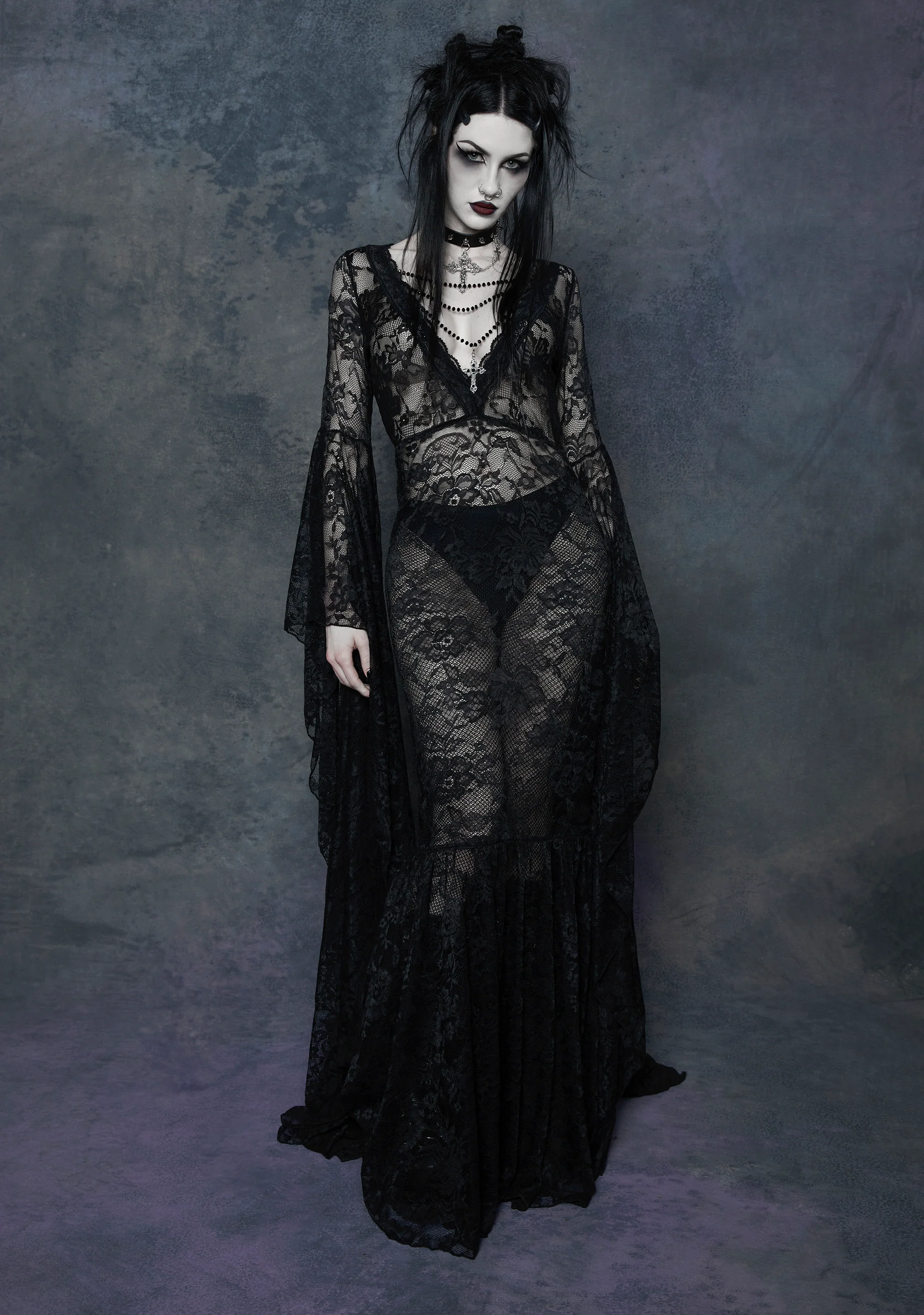 Gothic Grand Affair Maxi Dress - Image 7