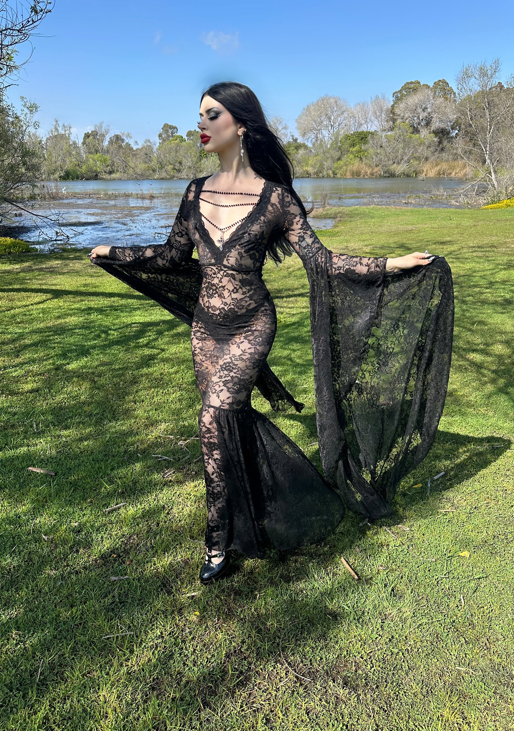 Gothic Grand Affair Maxi Dress - Image 8