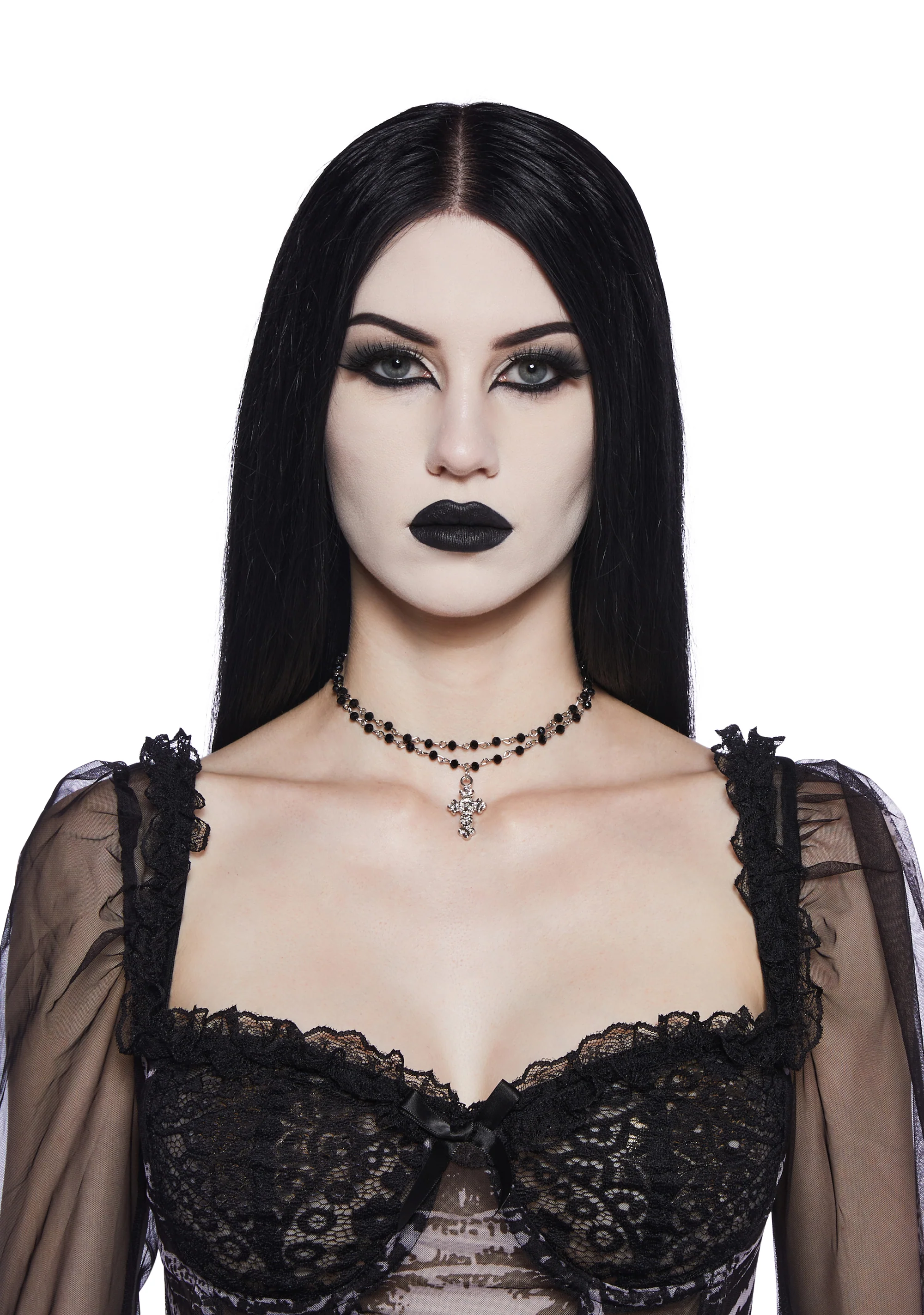 Gothic Prayer Beaded Choker - Image 4