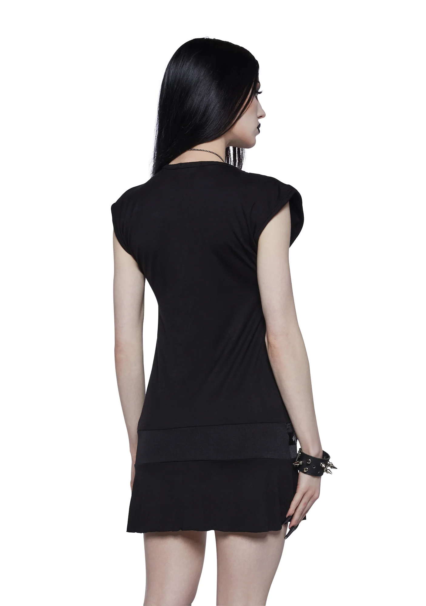 Gothic Rock Studded Mini Dress - Image 4