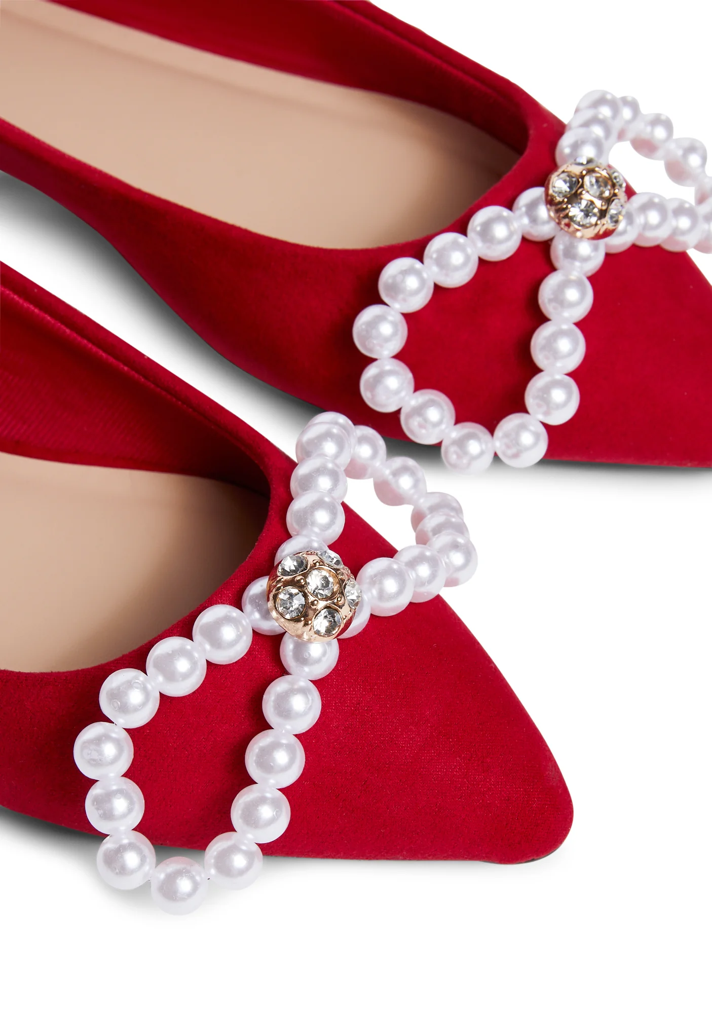 Grace Mode Pointed Flats - Red - Image 2