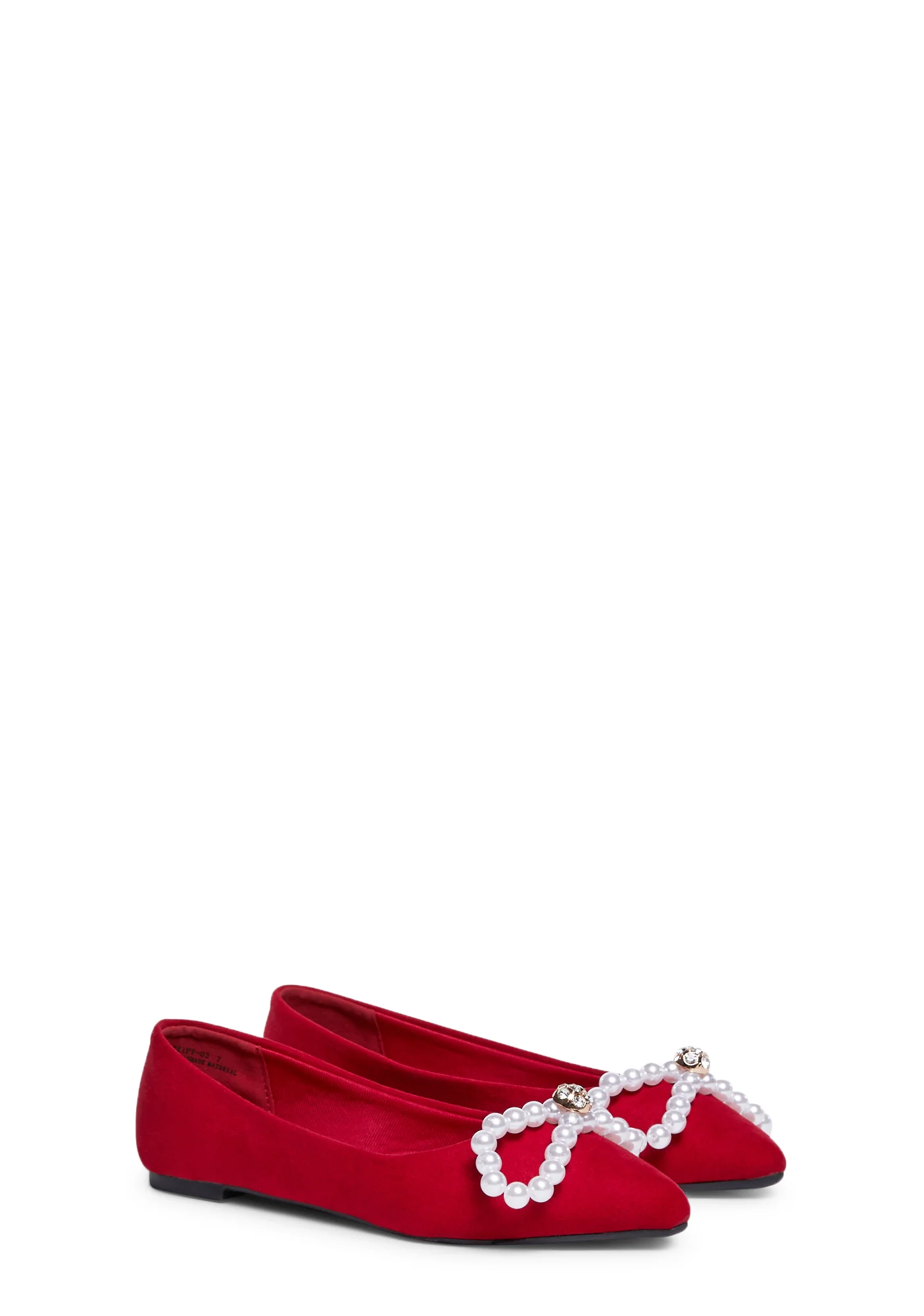 Grace Mode Pointed Flats - Red - Image 3