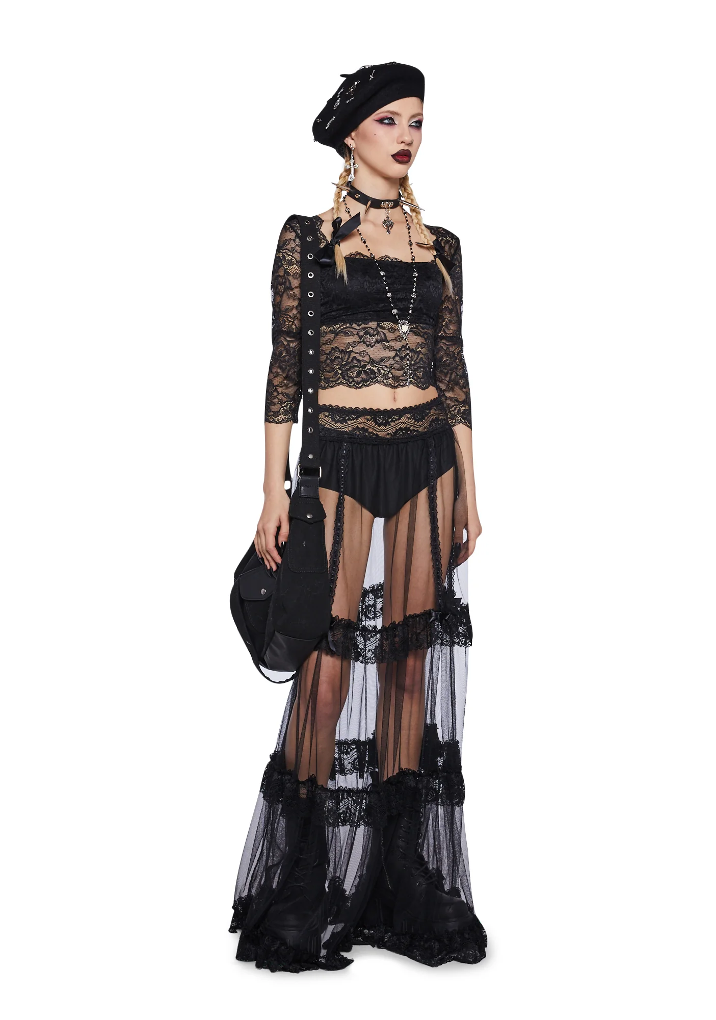 Graveyard Glam Crop Top - Image 2