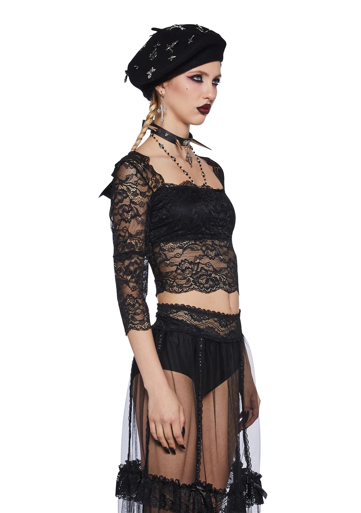 Graveyard Glam Crop Top - Image 3