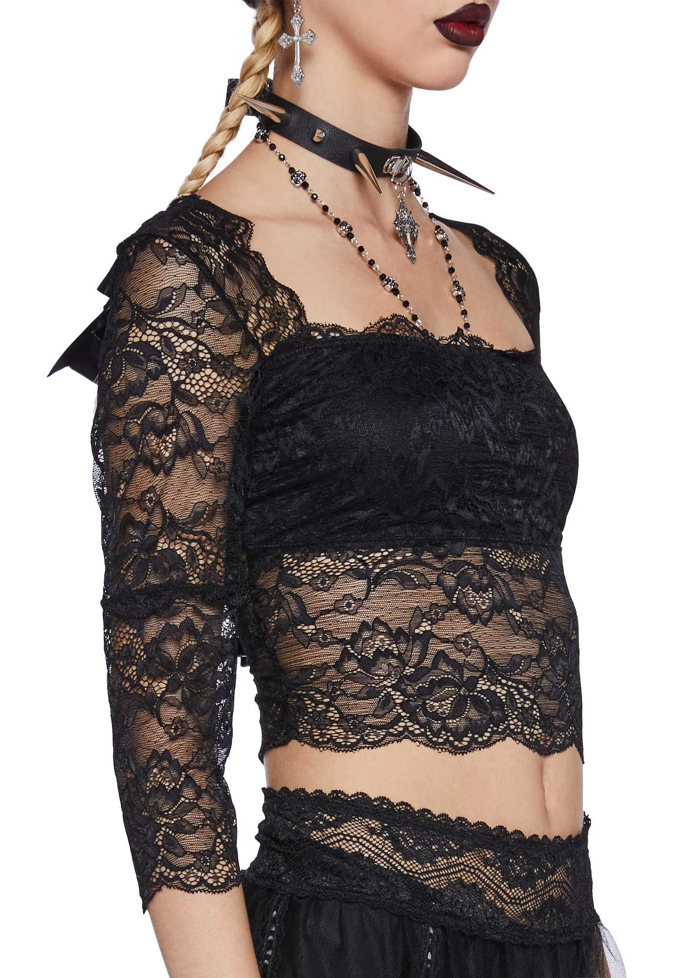 Graveyard Glam Crop Top - Image 5