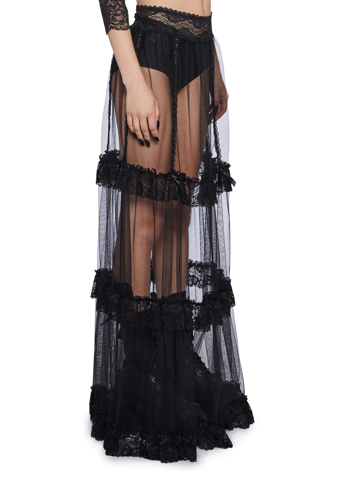 Graveyard Glam Maxi Skirt - Image 3