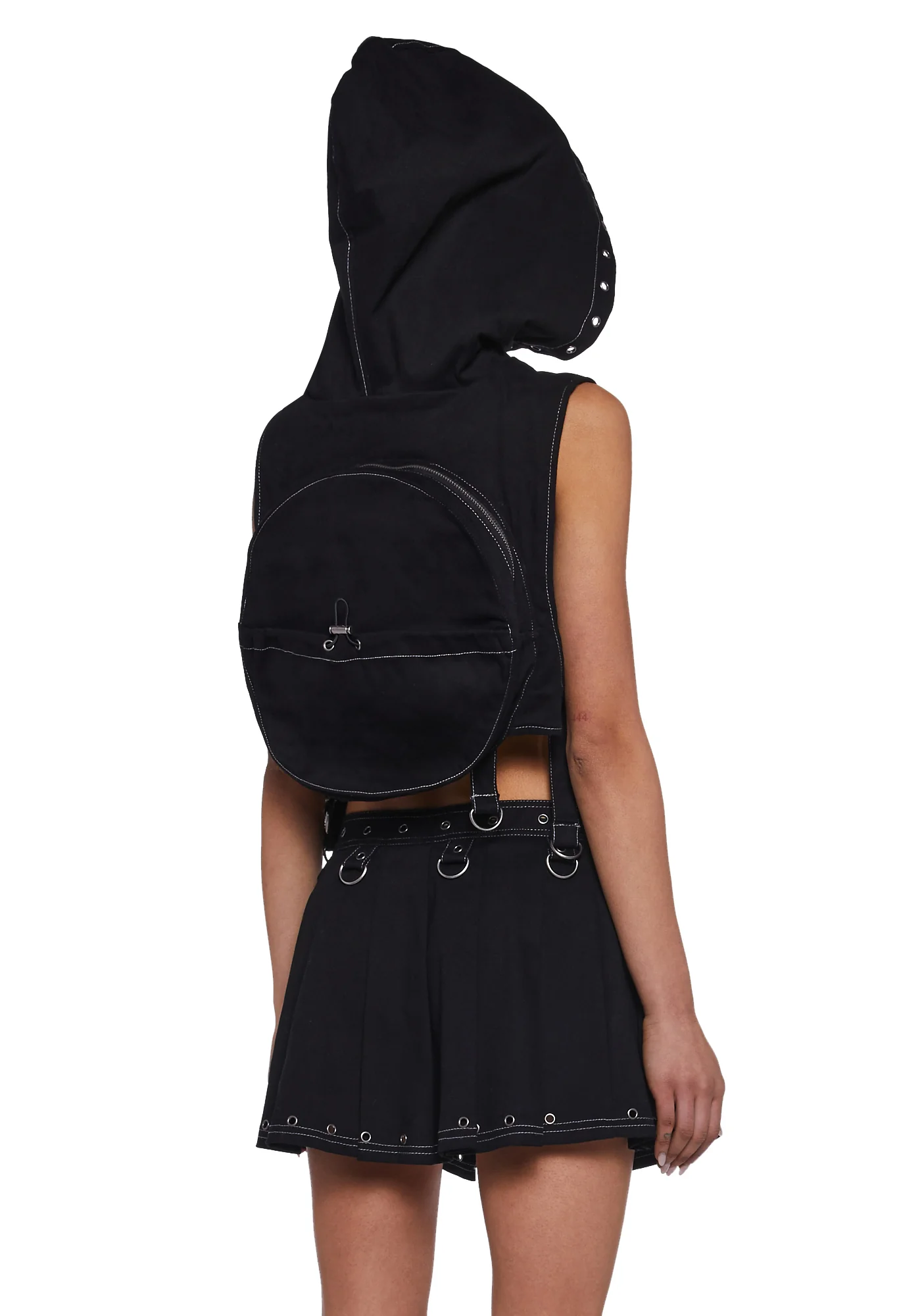 Greatest Escape Backpack Hoodie - Black - Image 4