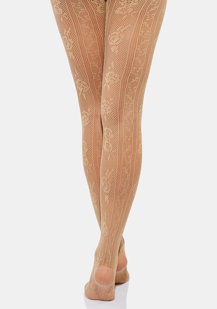 Green Bowknot Naked Fishnet Stockings - Image 3