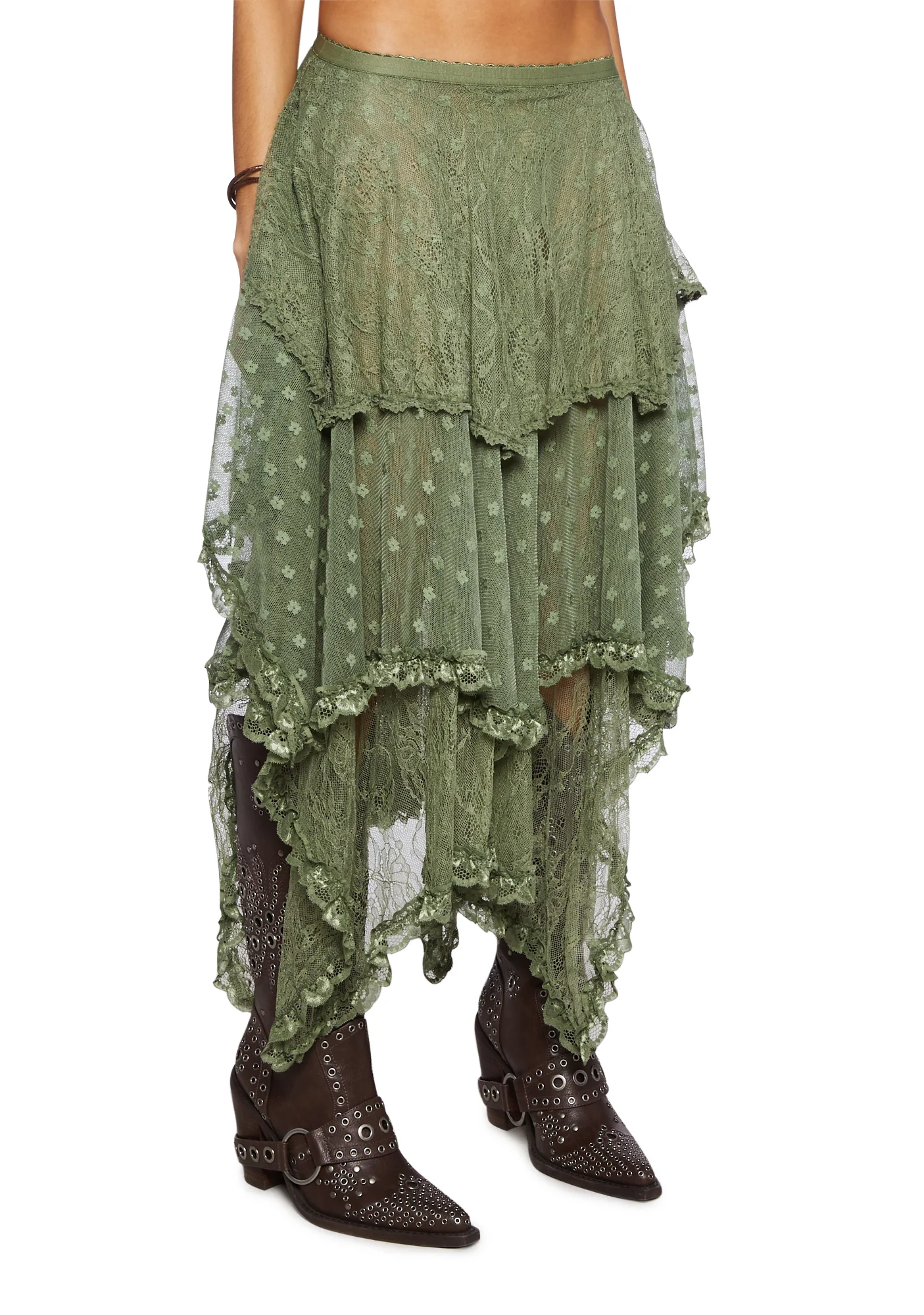 Ethereal Woodlands Maxi Skirt - Green - Image 3