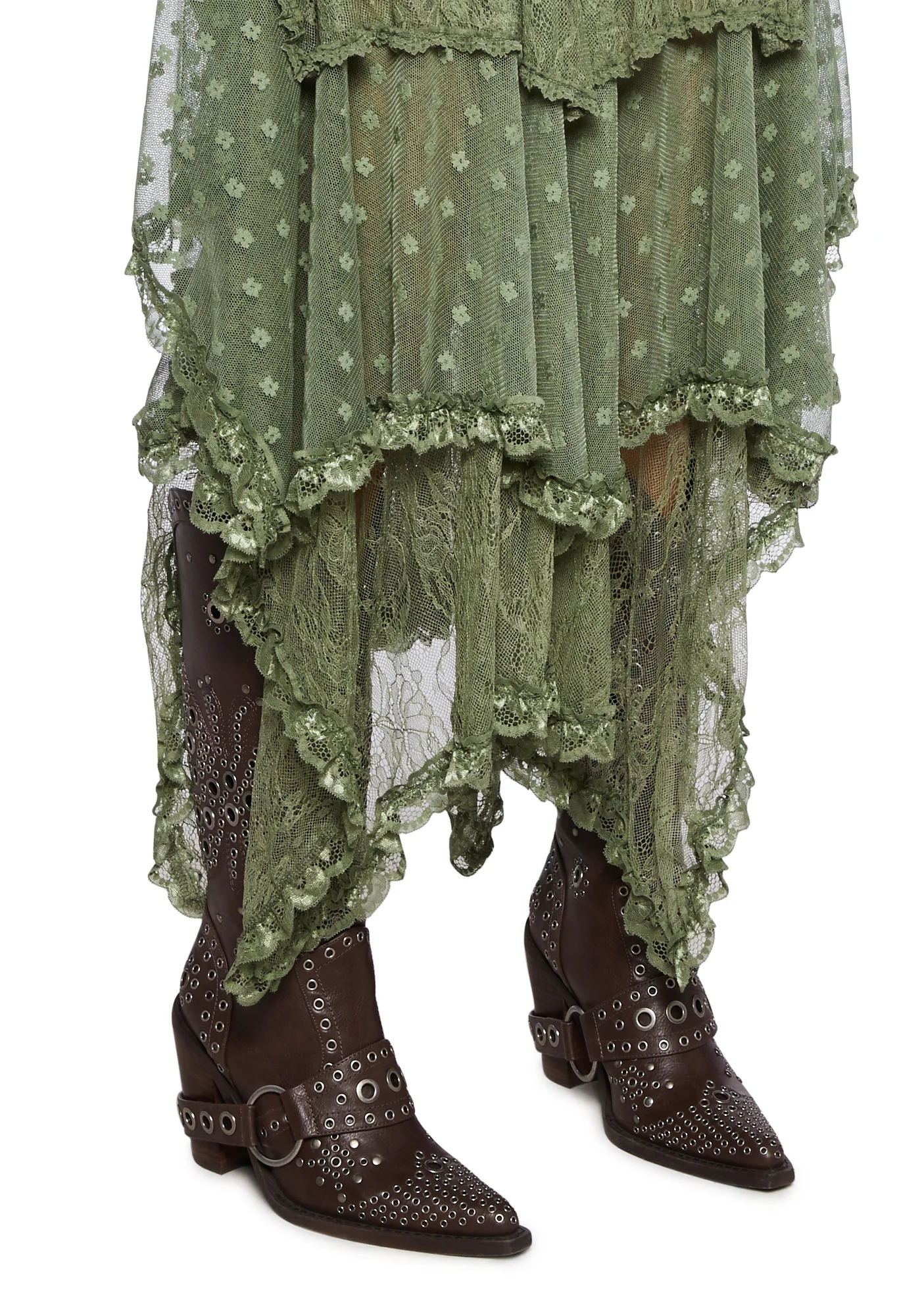 Ethereal Woodlands Maxi Skirt - Green - Image 5
