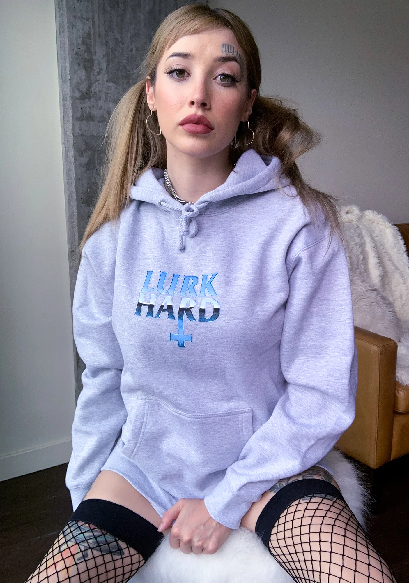 Grey Chrome Pullover Hoodie - Image 4