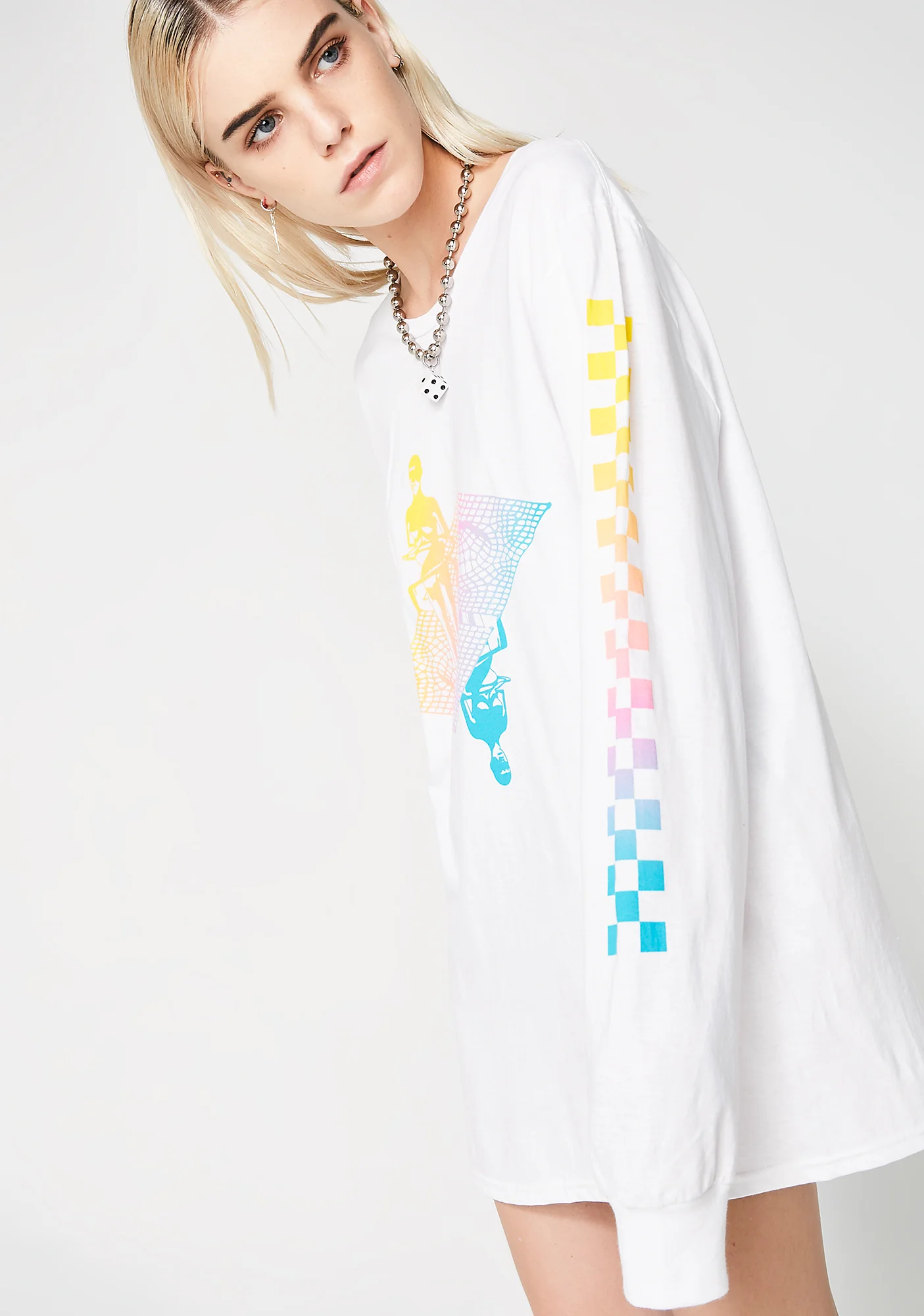 Grid Life Long Sleeve Tee - Image 3